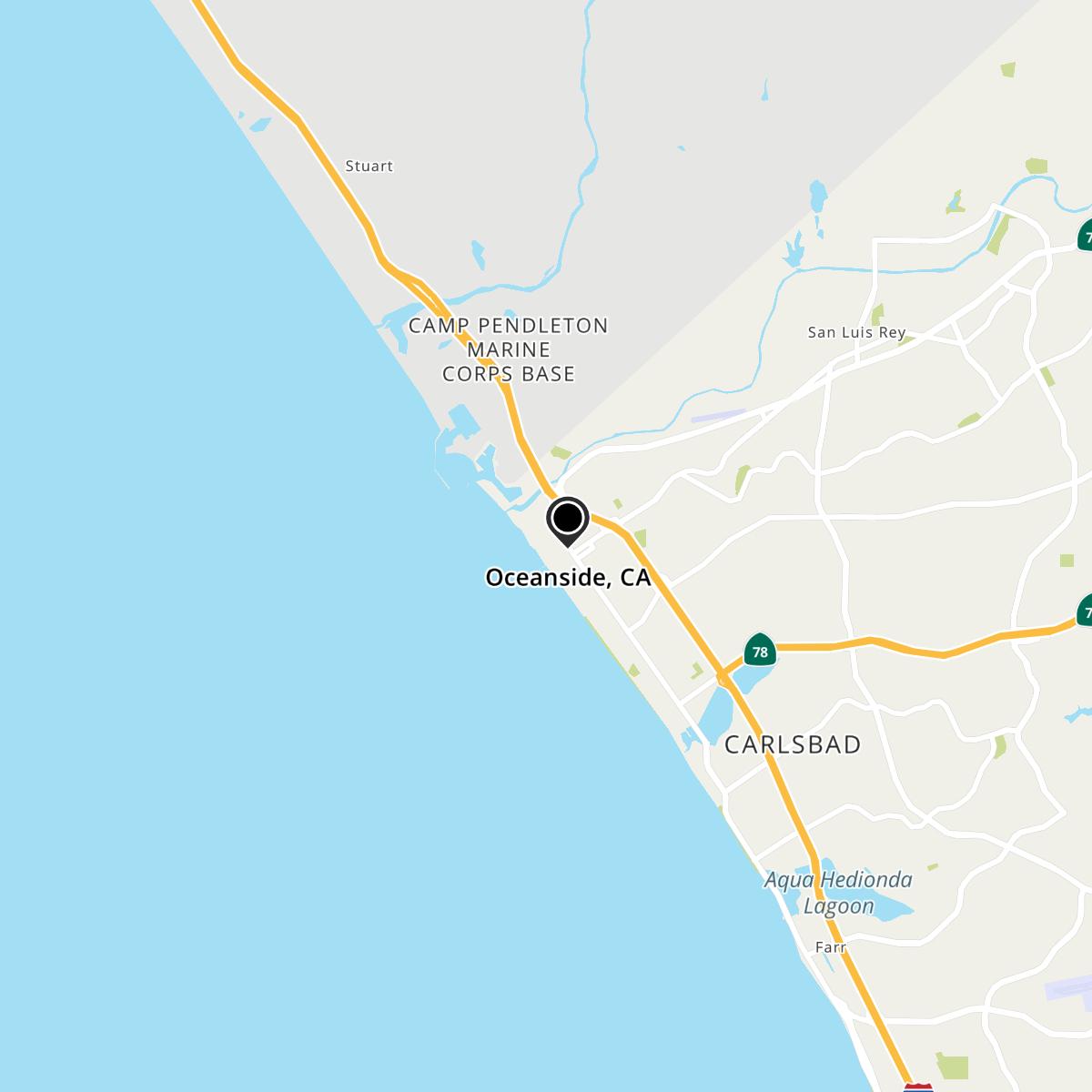 Oceanside, CA Map Oceanside, CA Map