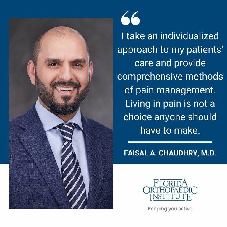 Faisal A Chaudhry, MD - Florida Orthopaedic Institute-Citrus Park