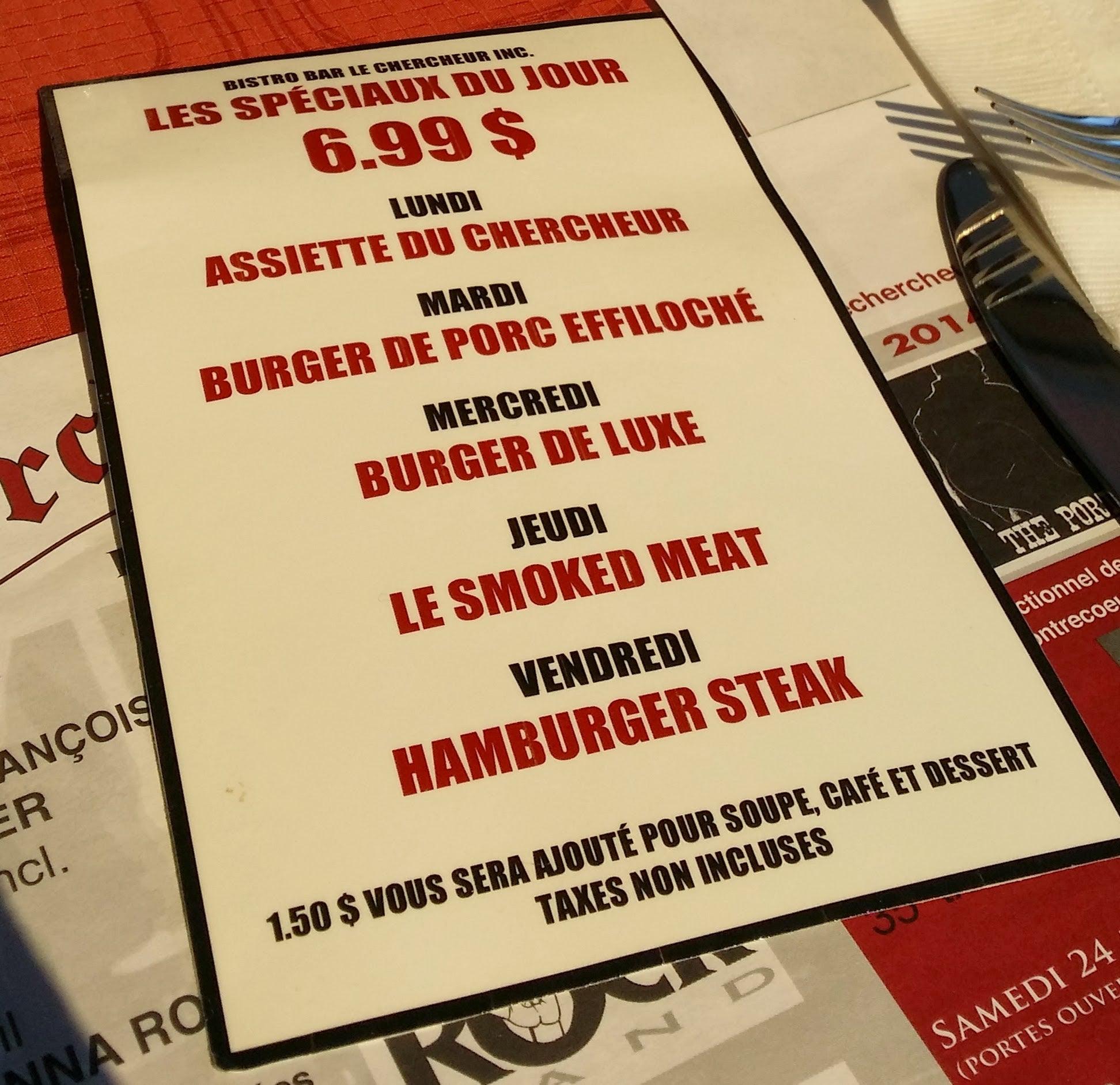 Bistro Bar le Chercheur