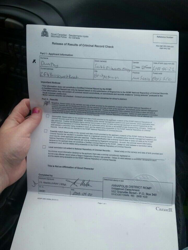 Bridgetown RCMP Annapolis