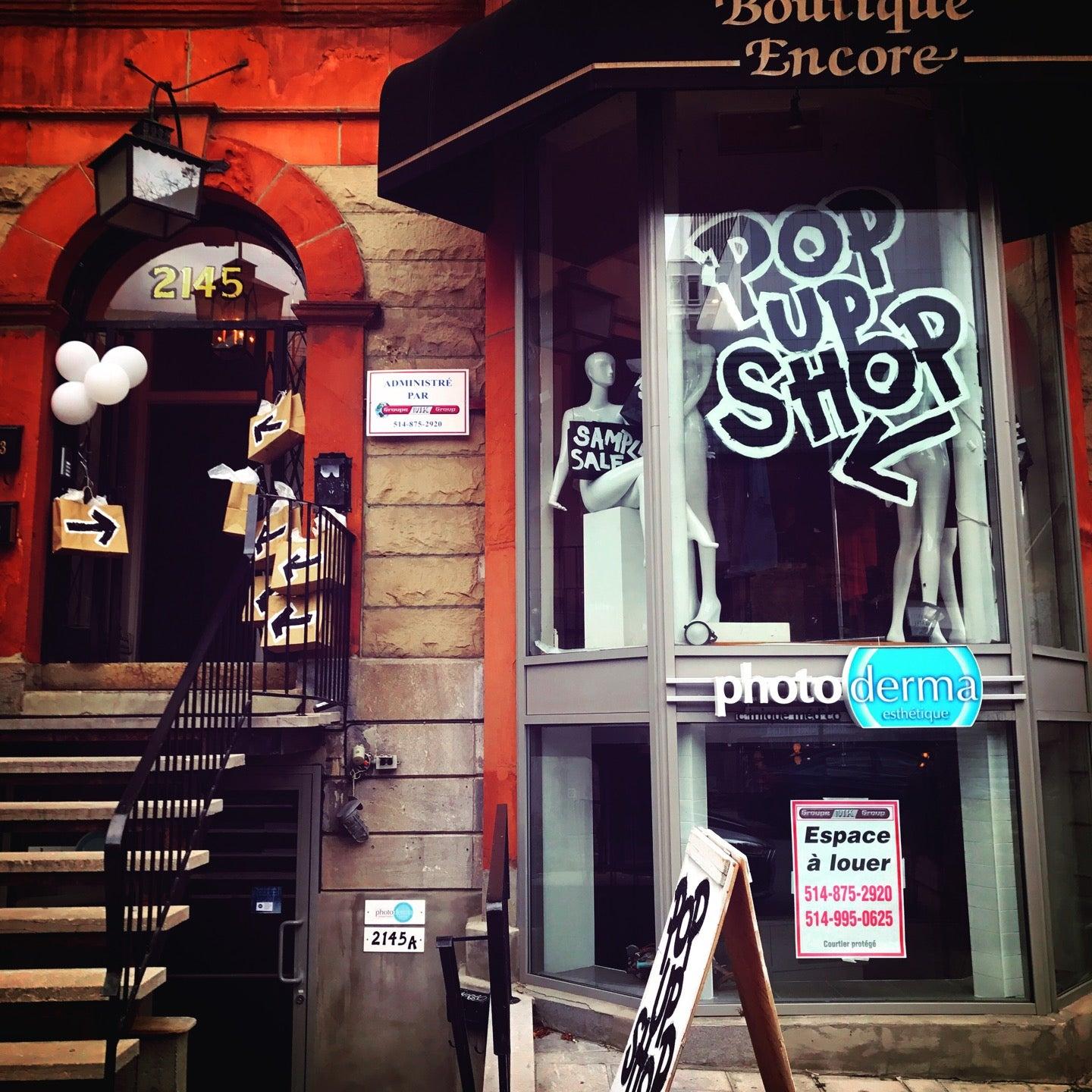 Pop Up Shop Montreal