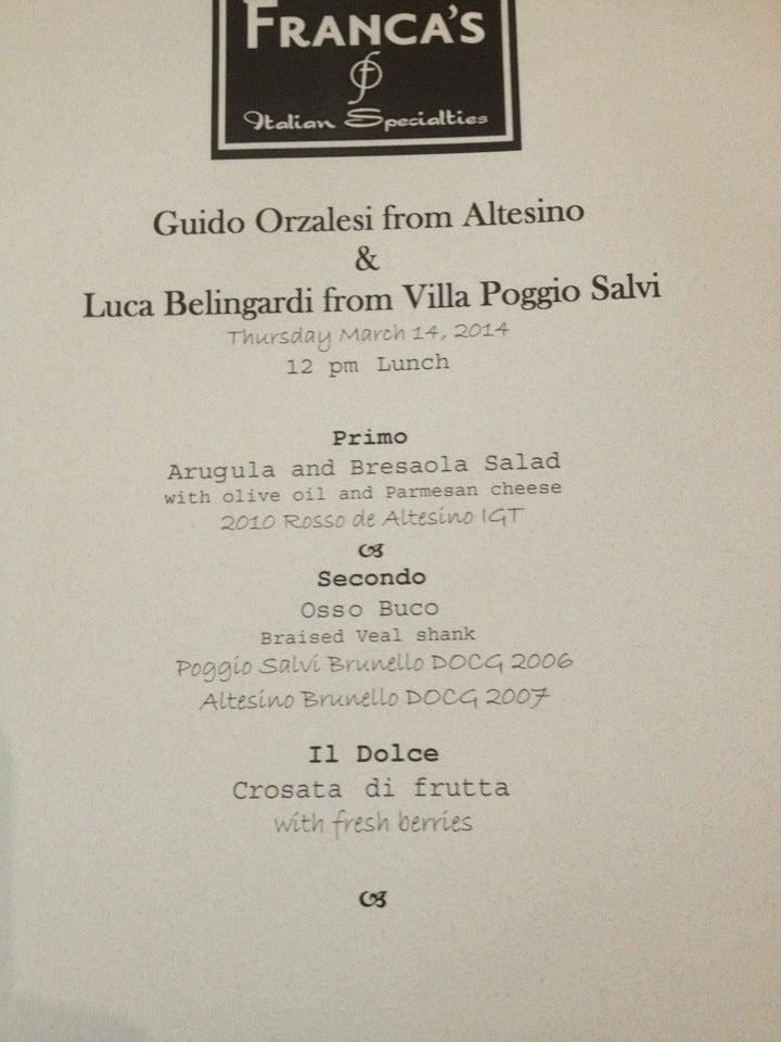 Franca's Italian Restaurant