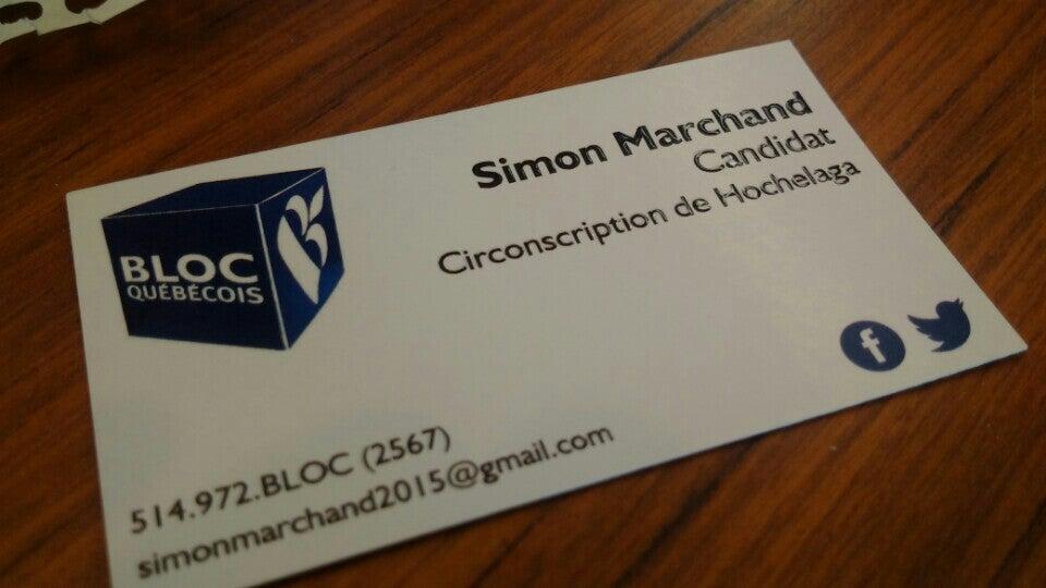 Local électoral de Simon Marchand, Bloc québécois