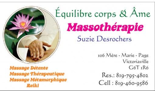 Massotherapeute Suzie Desrochers