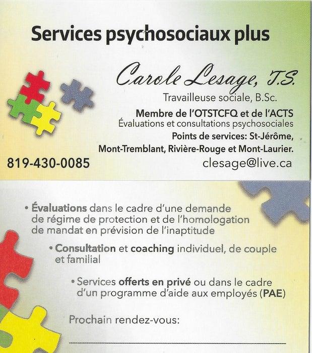 Carole Lesage Travailleuse Sociale