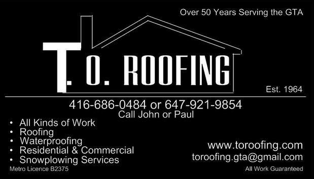 T.O. Roofing & Snowplowing