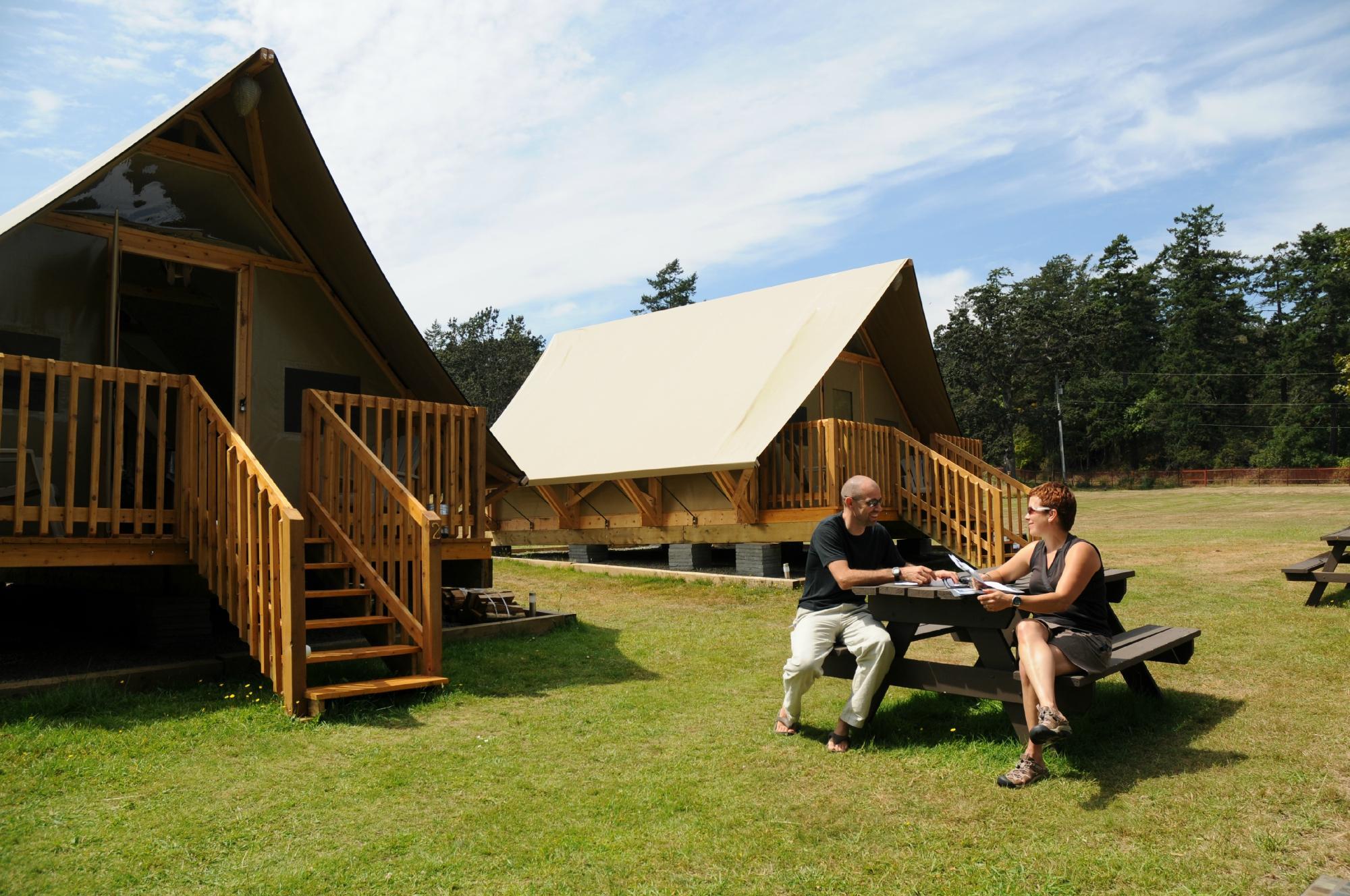 oTENTiks at Fort Rodd Hill National Historic Site