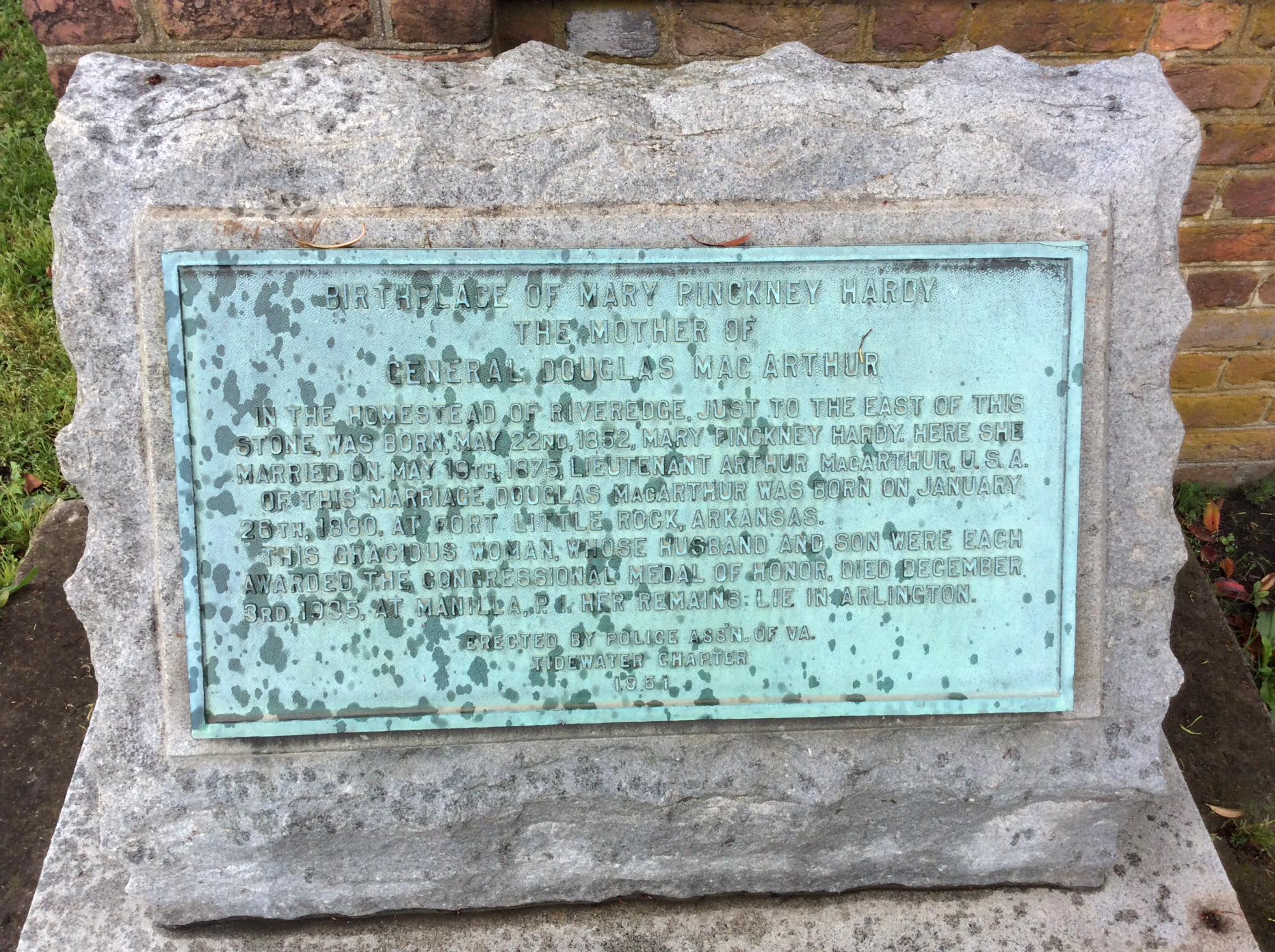 Mary Pinkney Hardy MacArthur Memorial