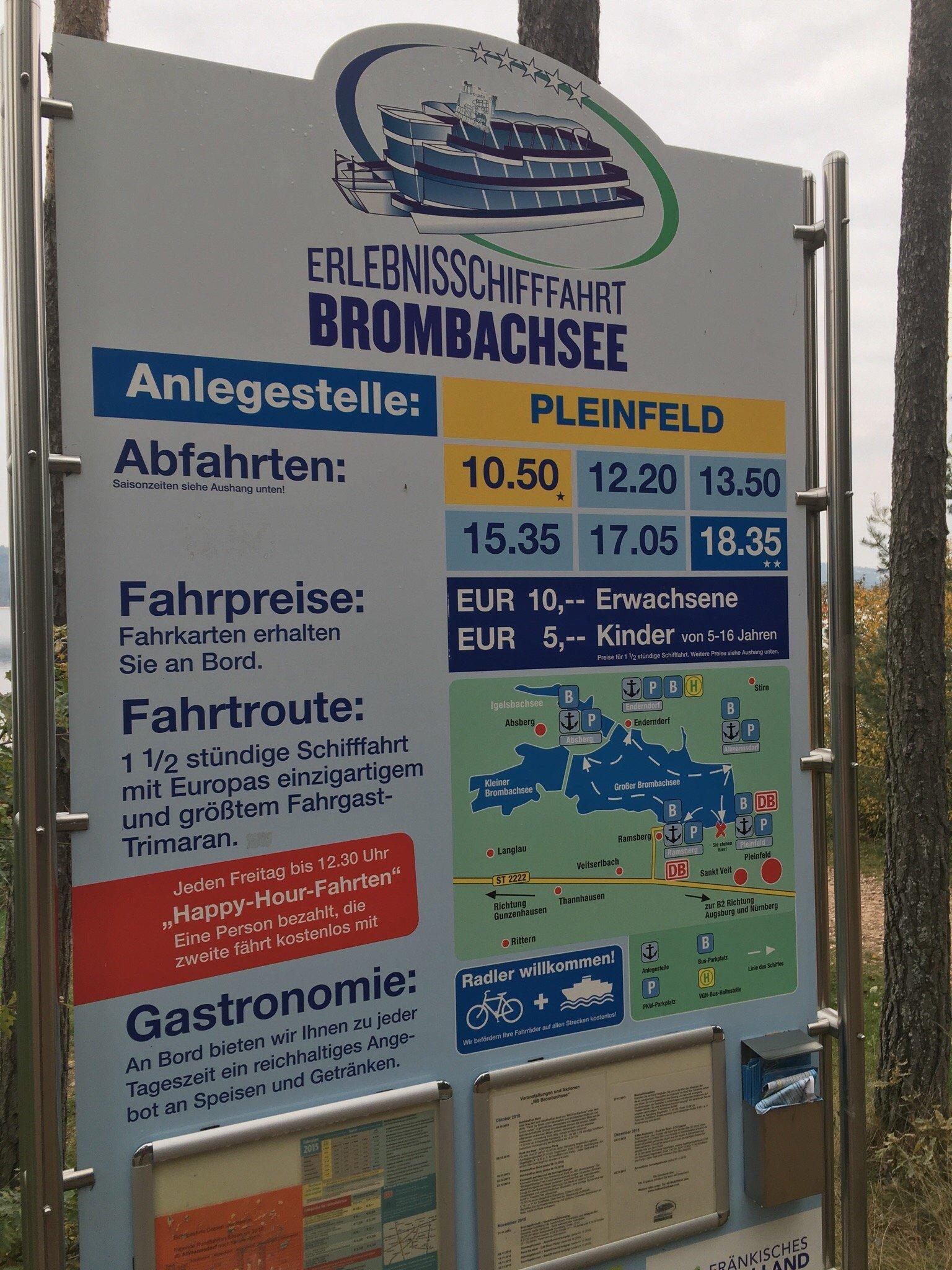 Erlebnisschiffahrt Brombachsee