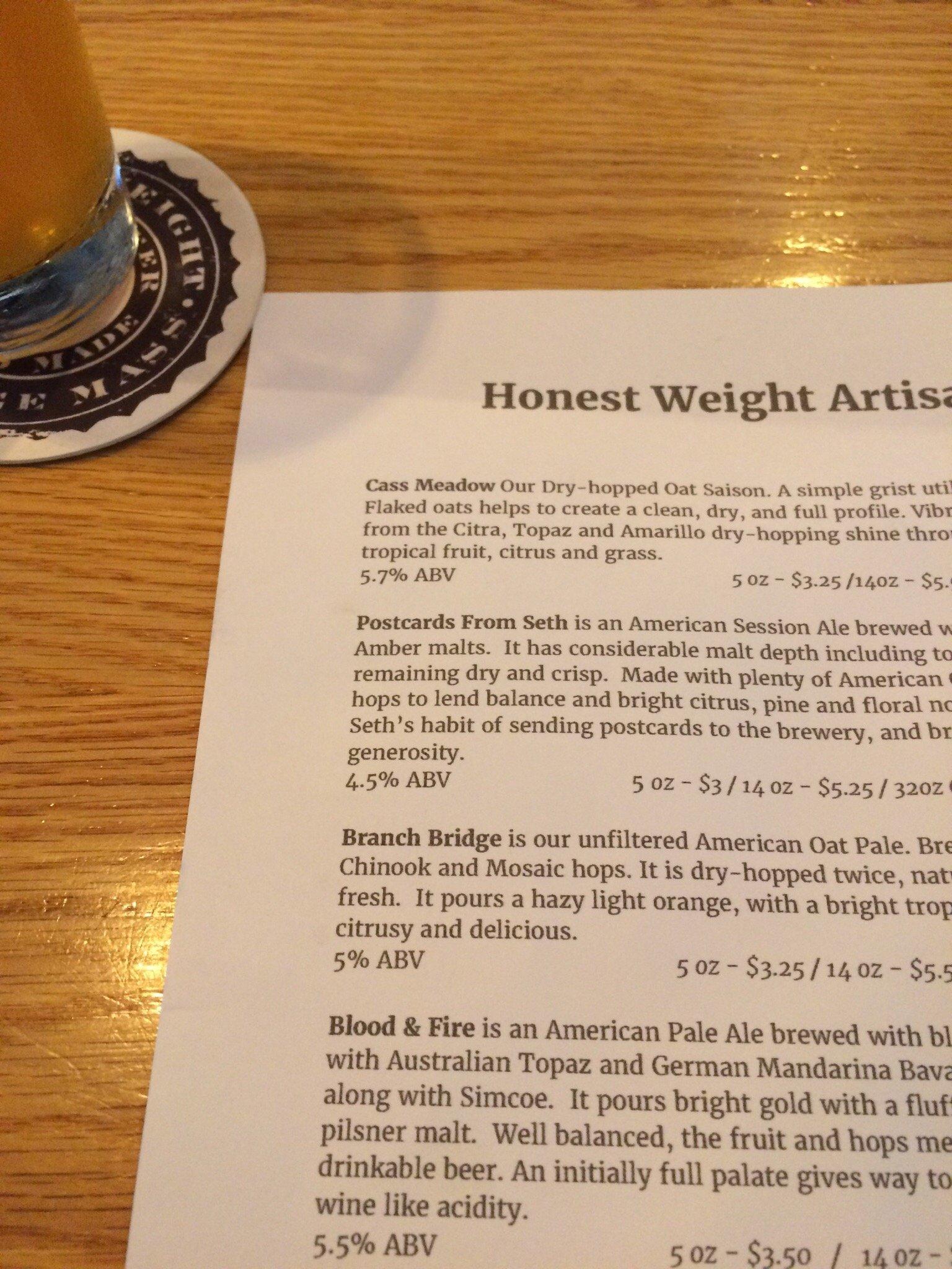 Honest Weight Artisan Beer LLC
