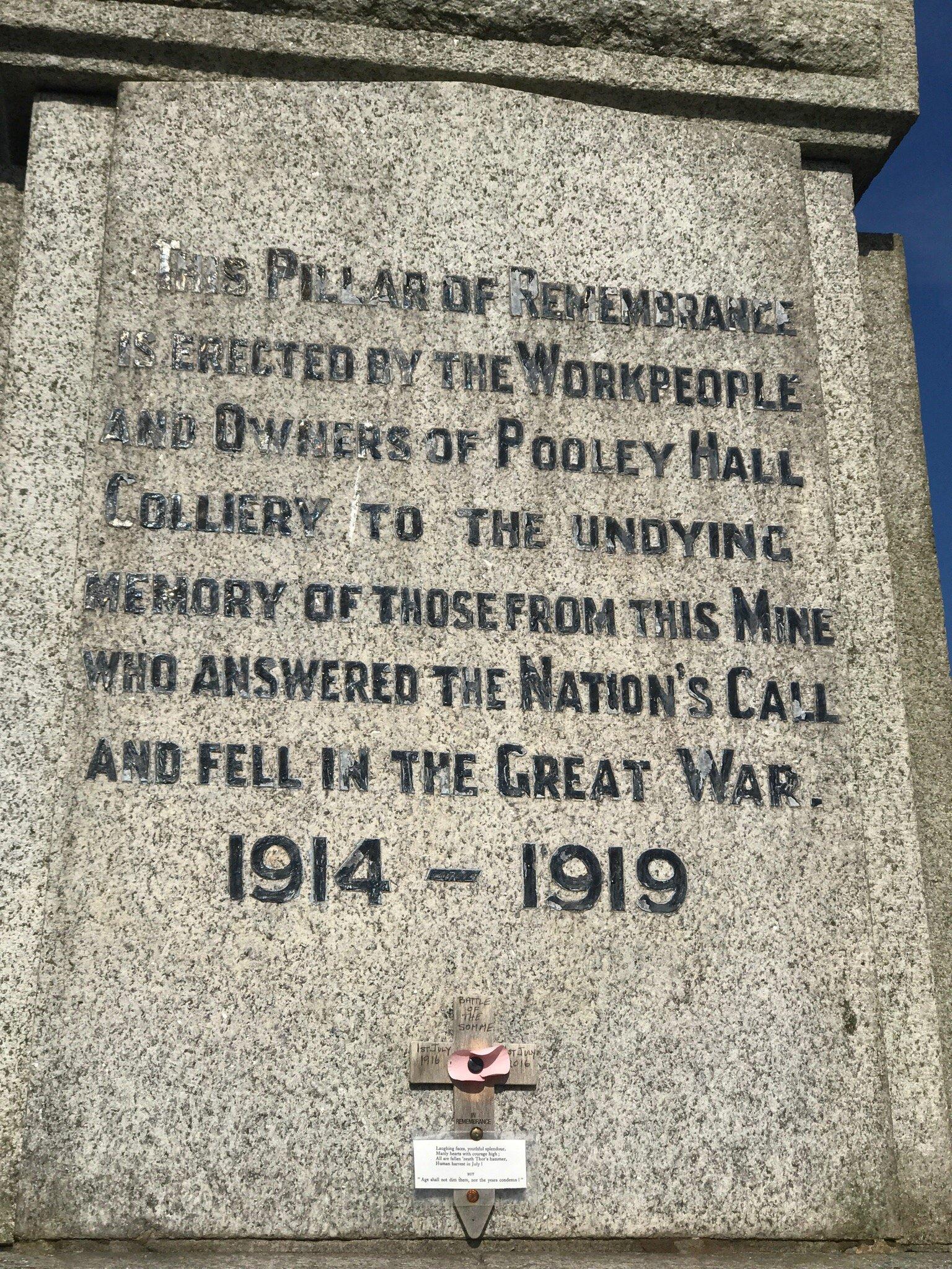 Polesworth Pooley Hall Colliery War Memorial