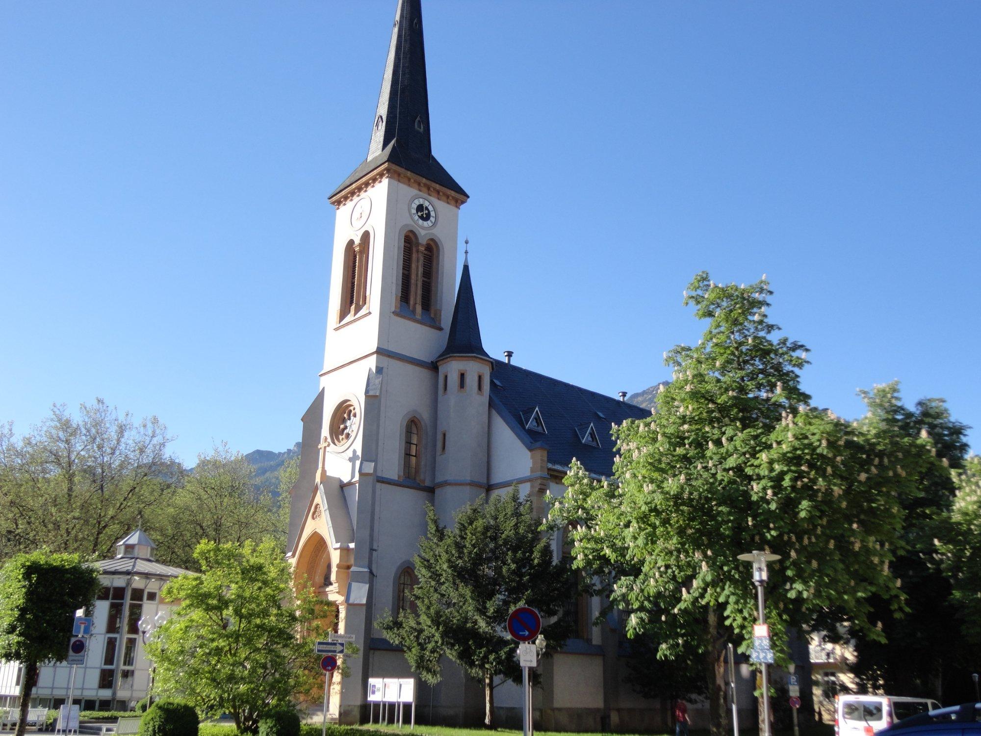 Evangelische Lutherische Stadtkirche in Bad Reichenhall.