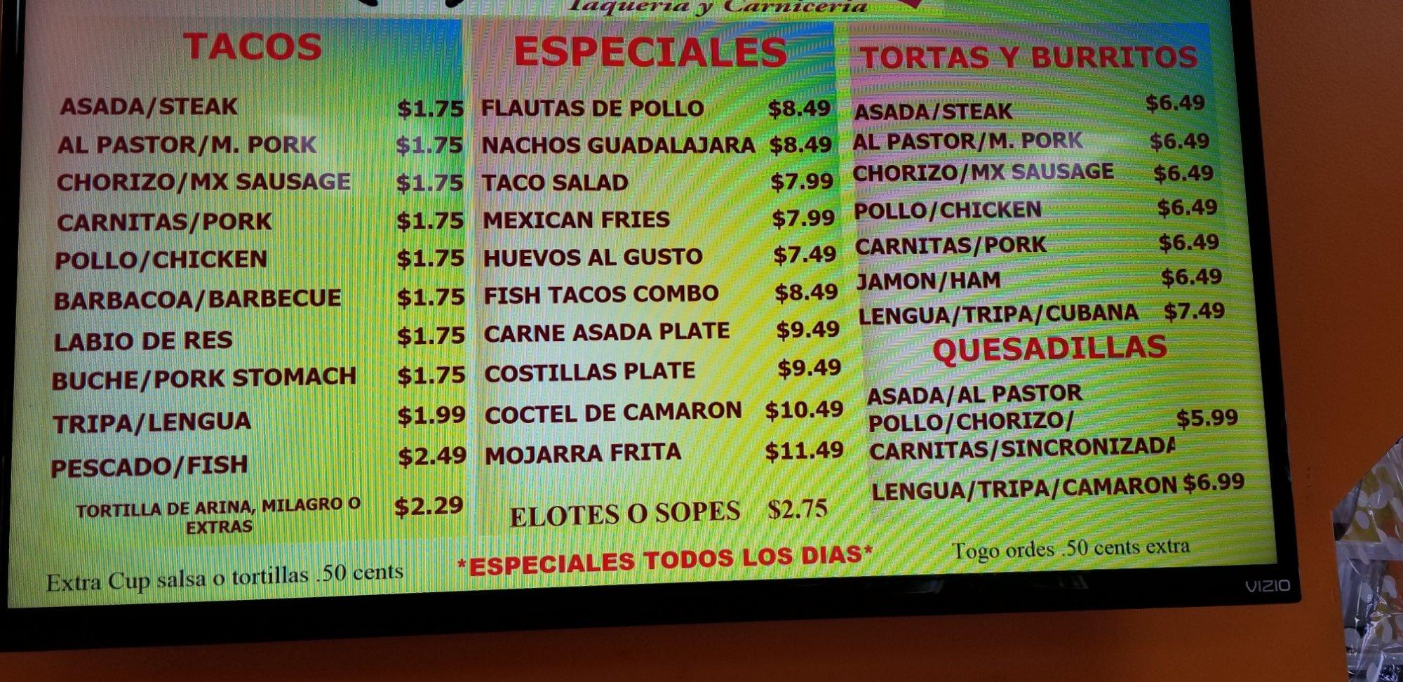 Guadalajara Taqueria Y Carniceria