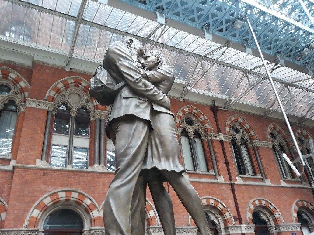 The Meeting Place Statue, St. Pancras Station
