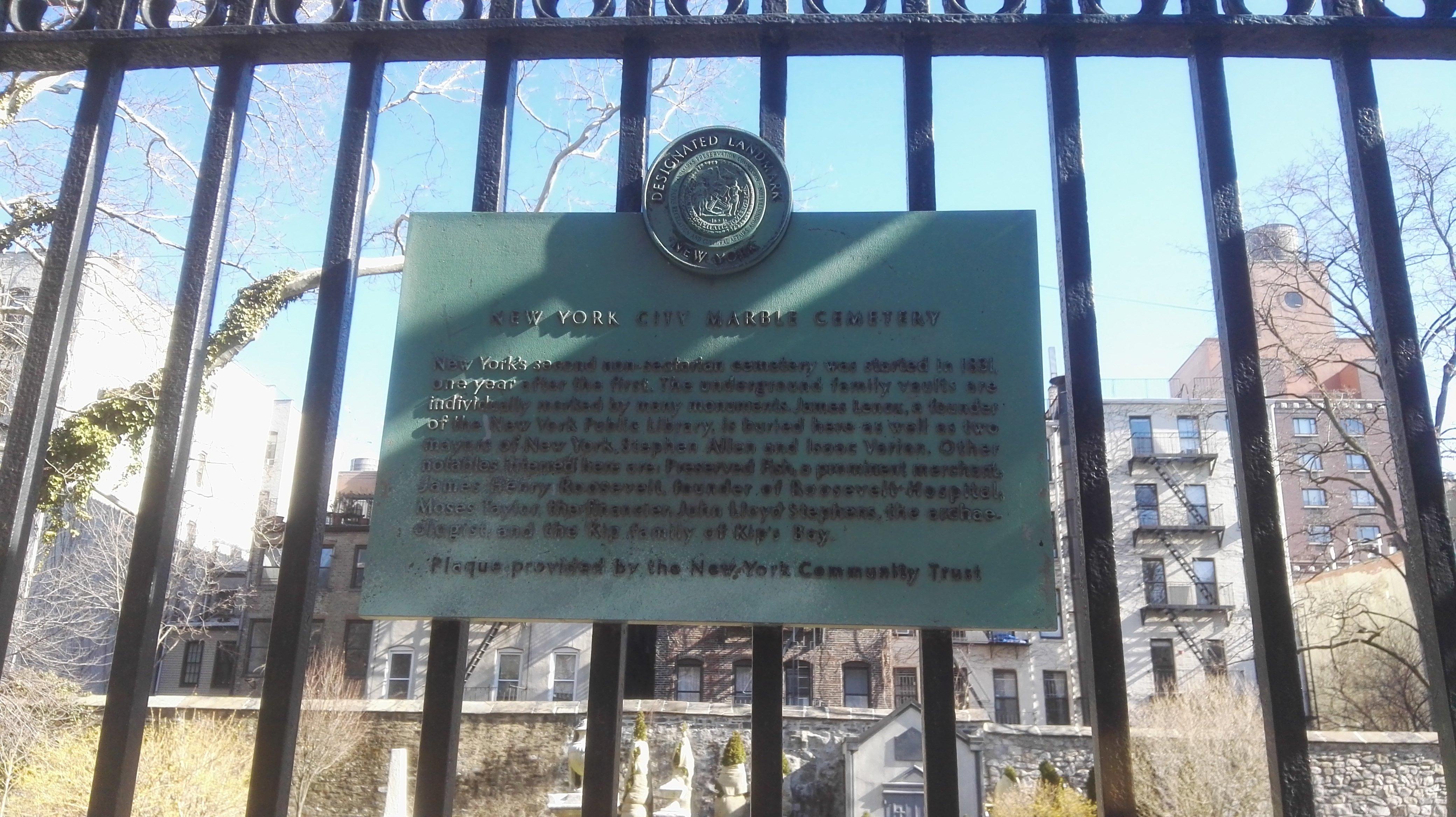 New York City Marble Cemetery