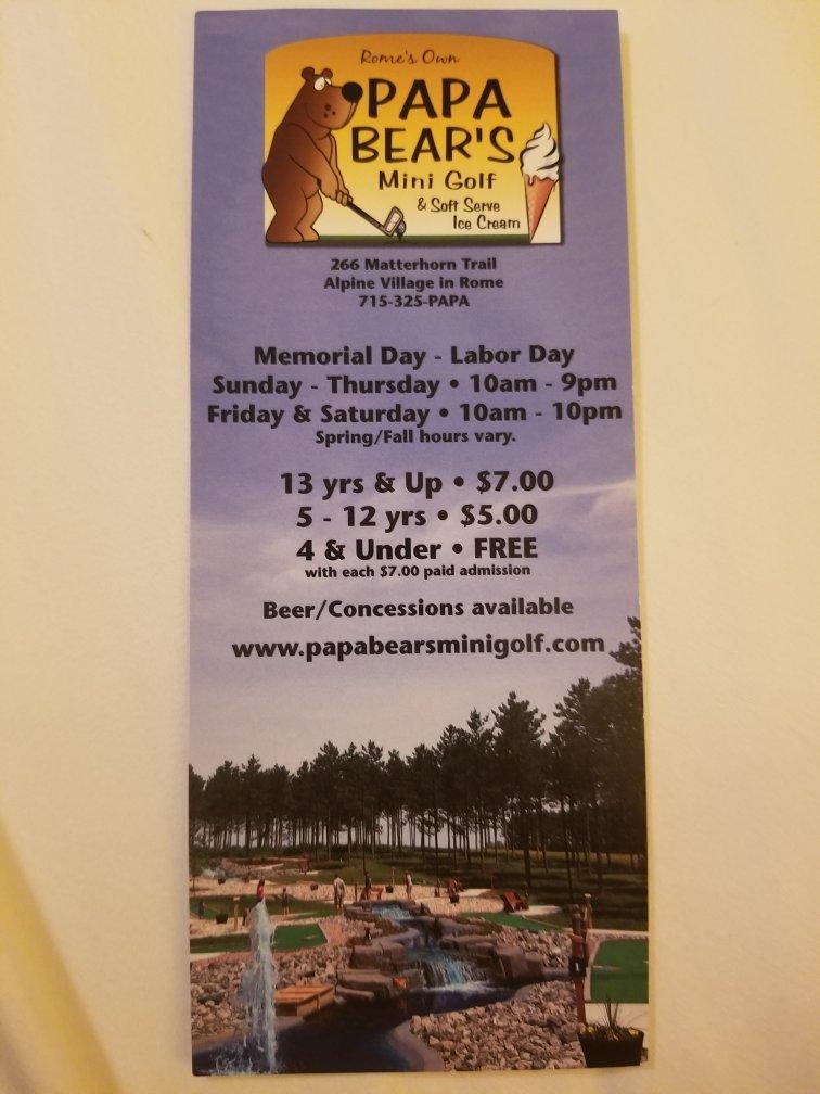 Papa Bear's Mini Golf