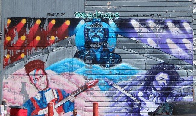 Bowie/Lemmy/Prince Mural