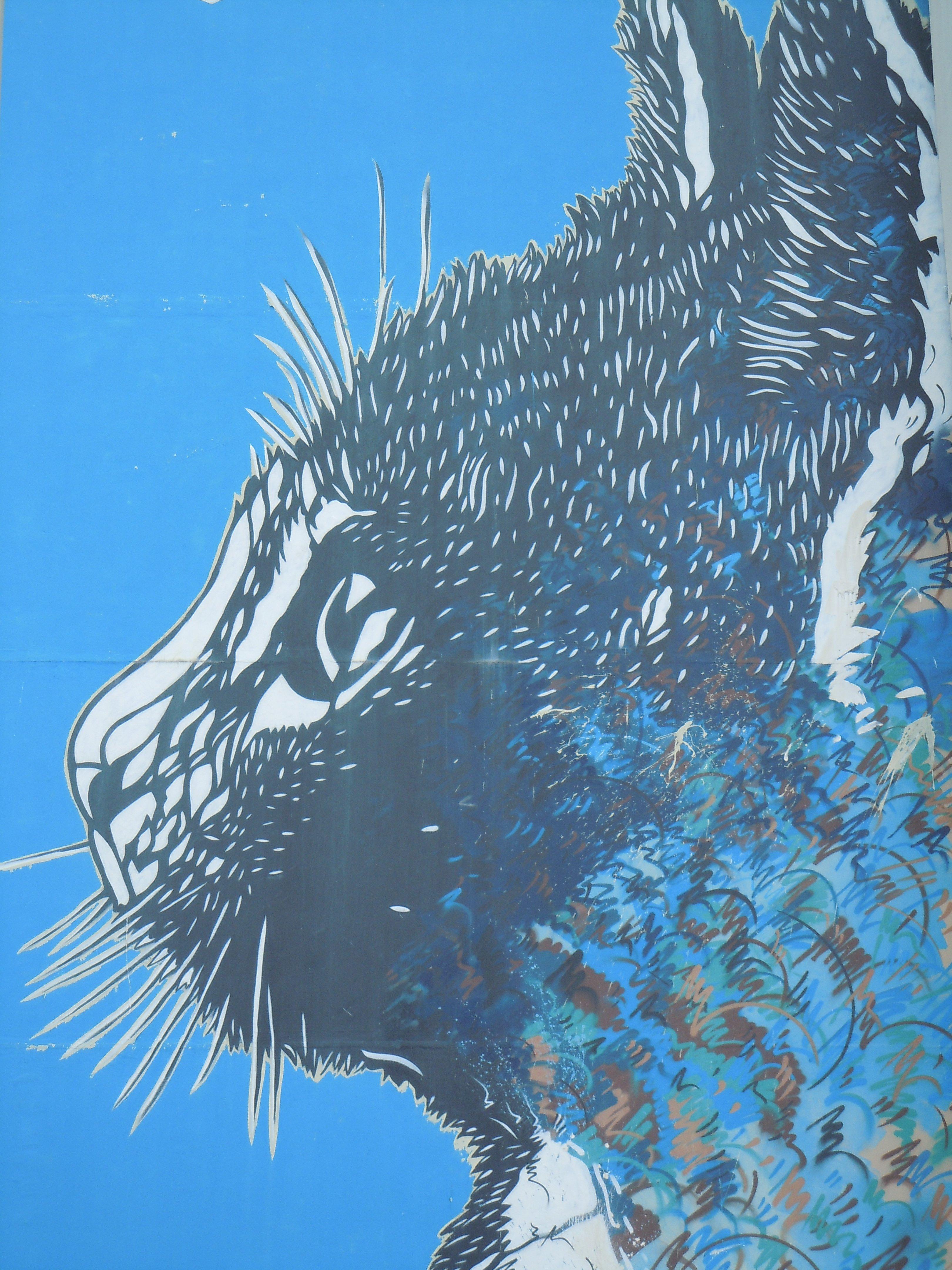 Fresque Le Chat Bleu