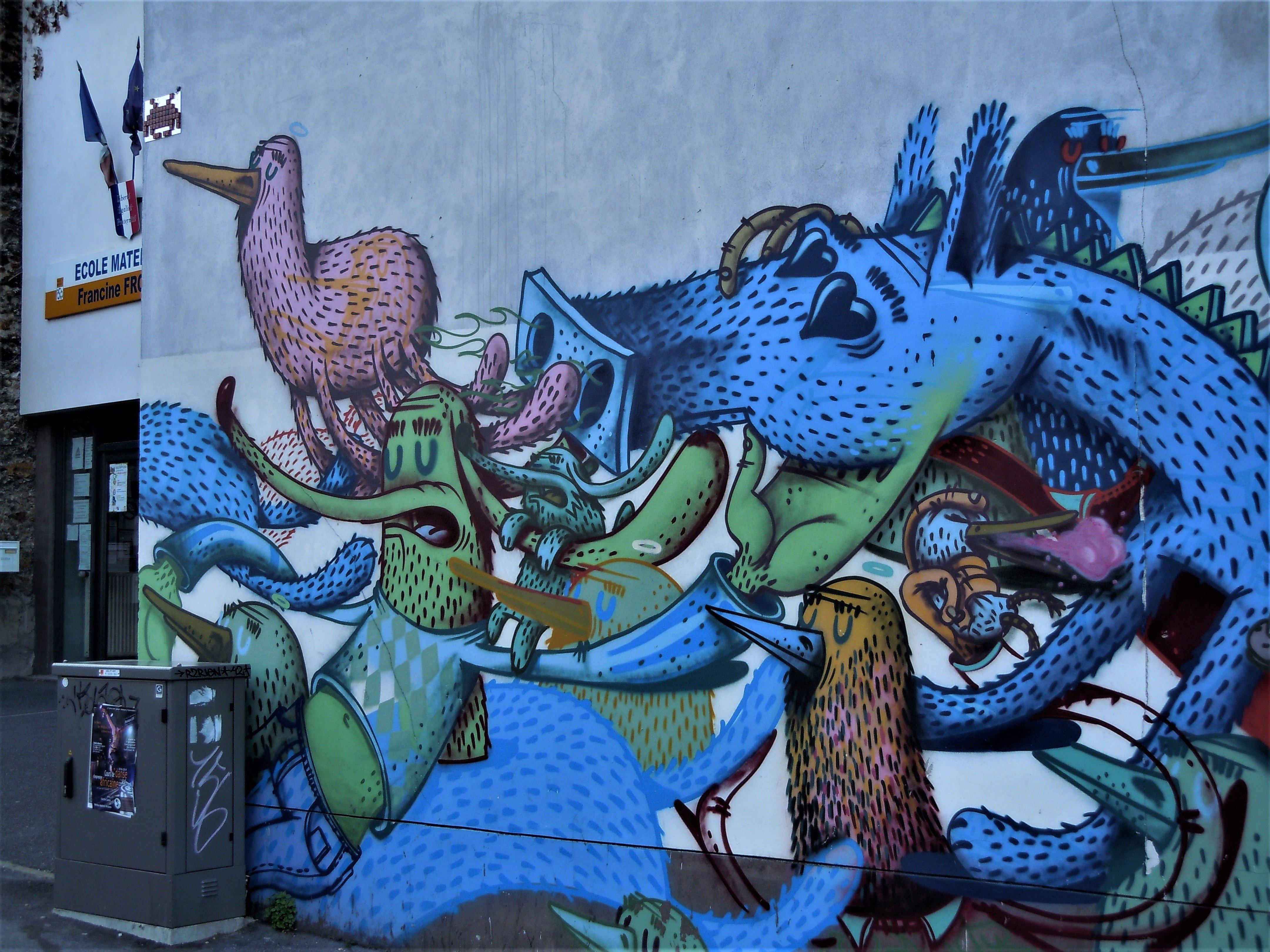 Fresque Les Animaux en Folie