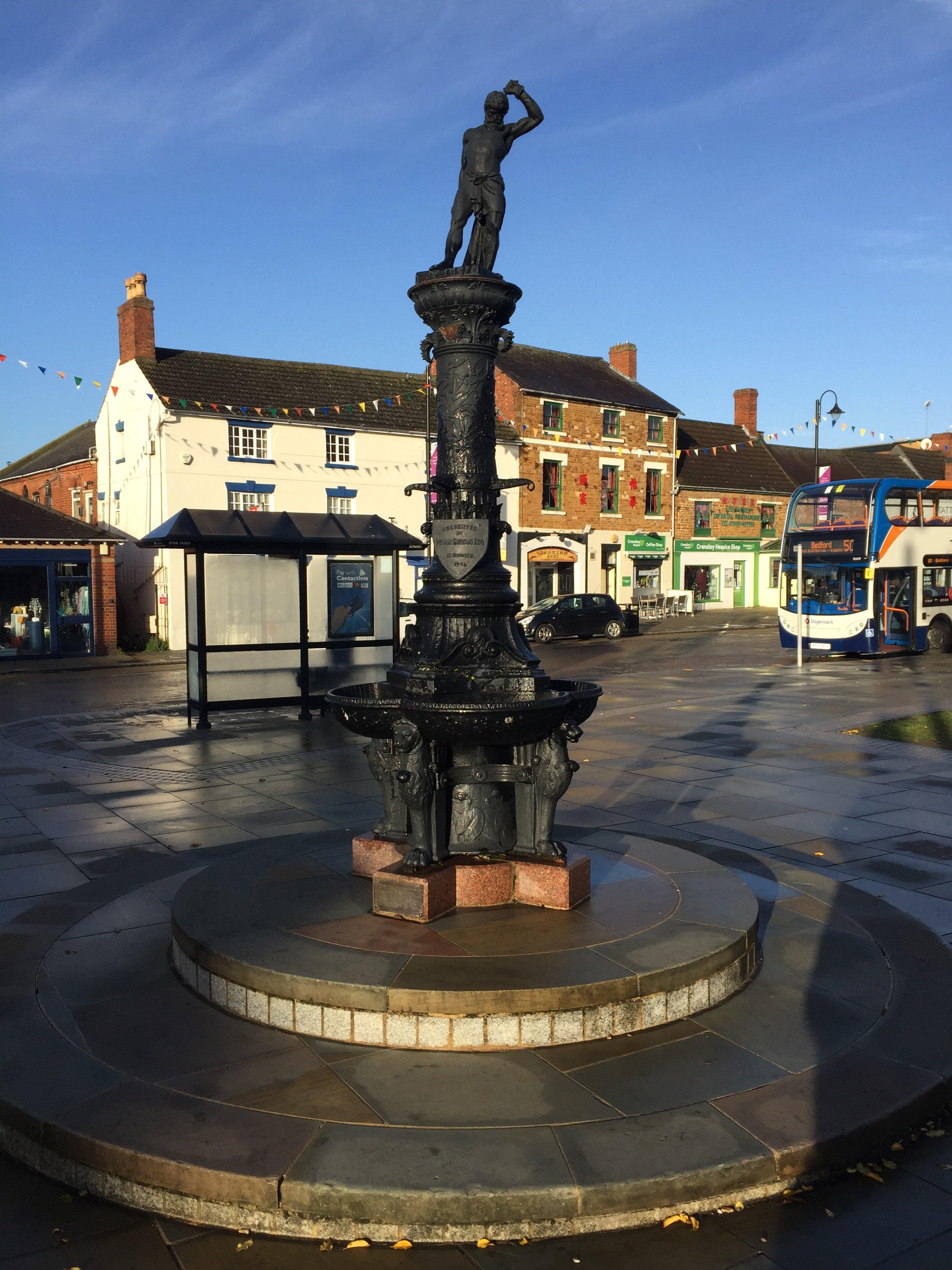 Black Statue Fountain