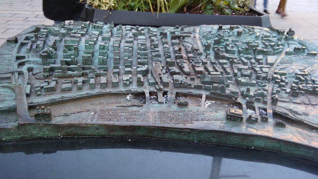 Bronze 3D Map of City Centre