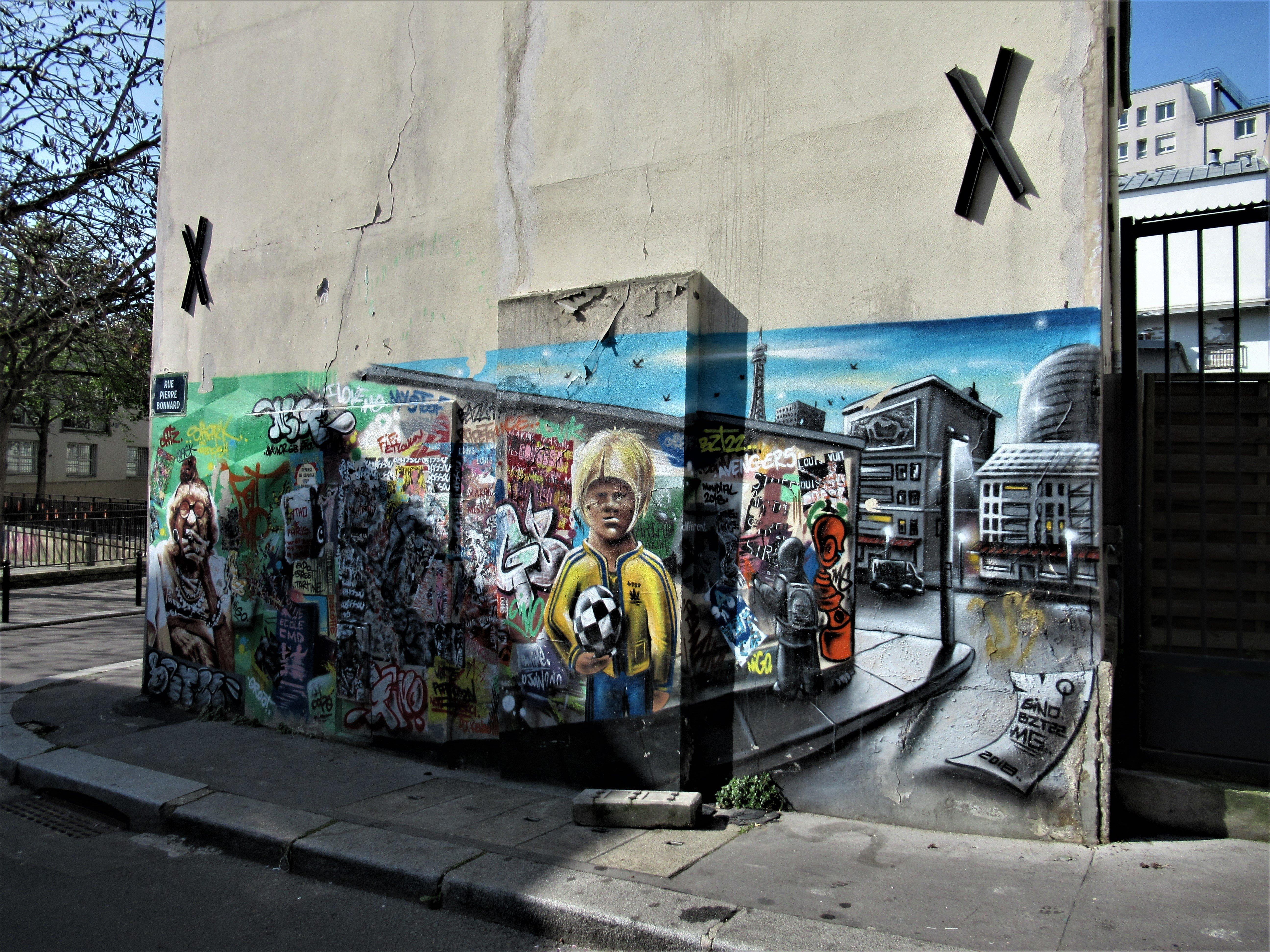 Fresque "Mama Cubaine et footeux"