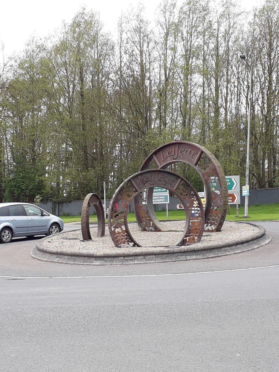 The Three Coins Sculpture