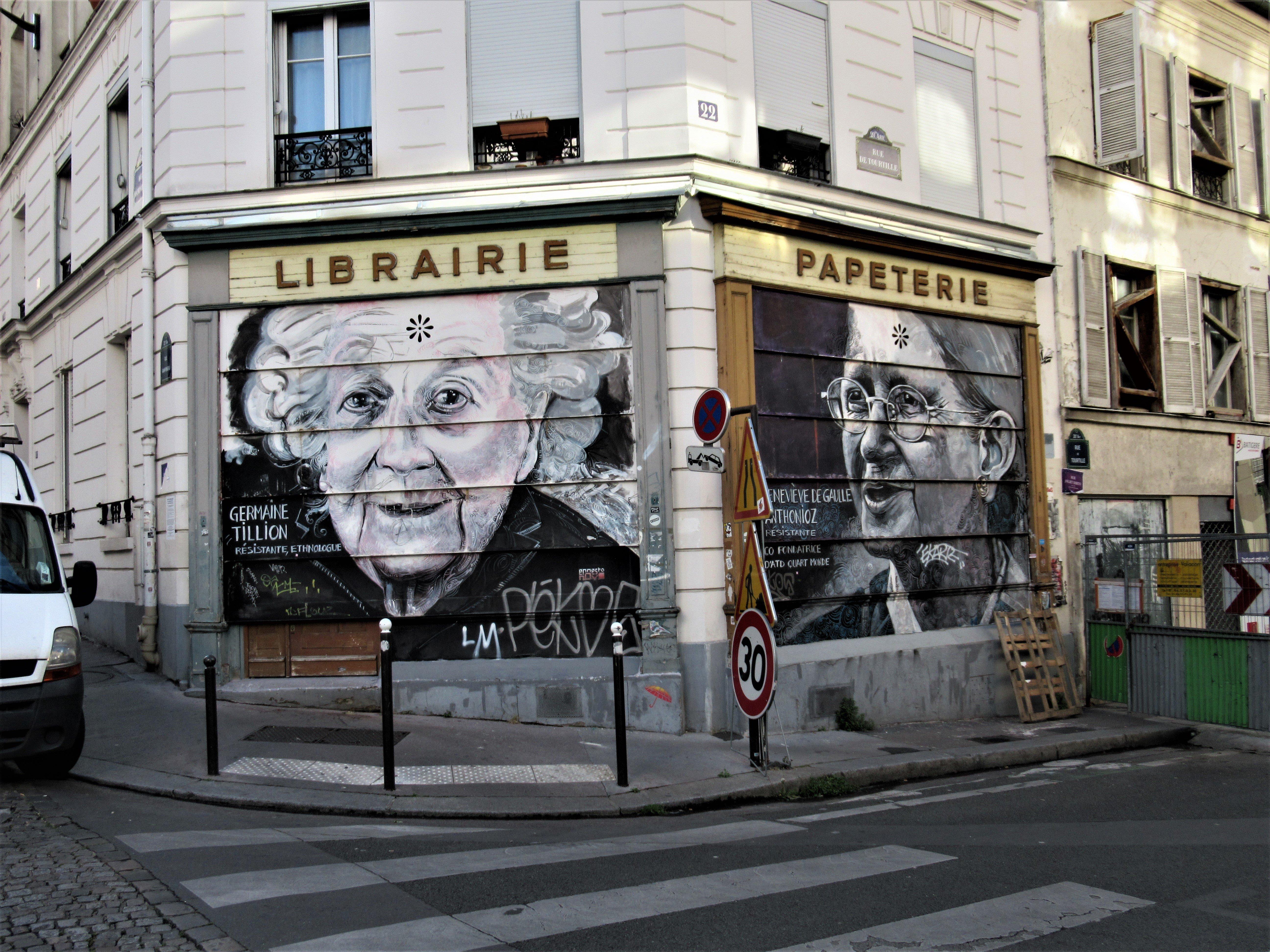 Fresque Germaine Tillion et Genevieve de Gaulle-Anthonioz