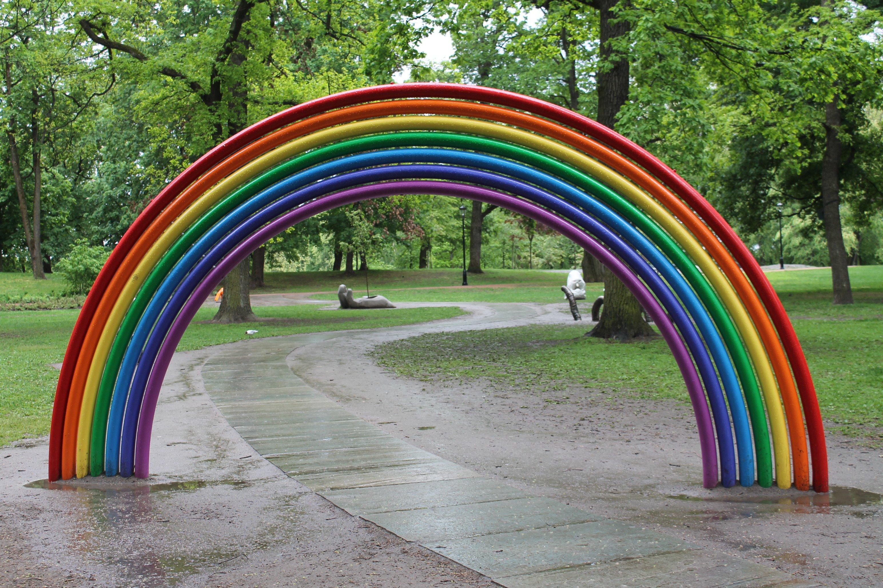 Rainbow sculpture