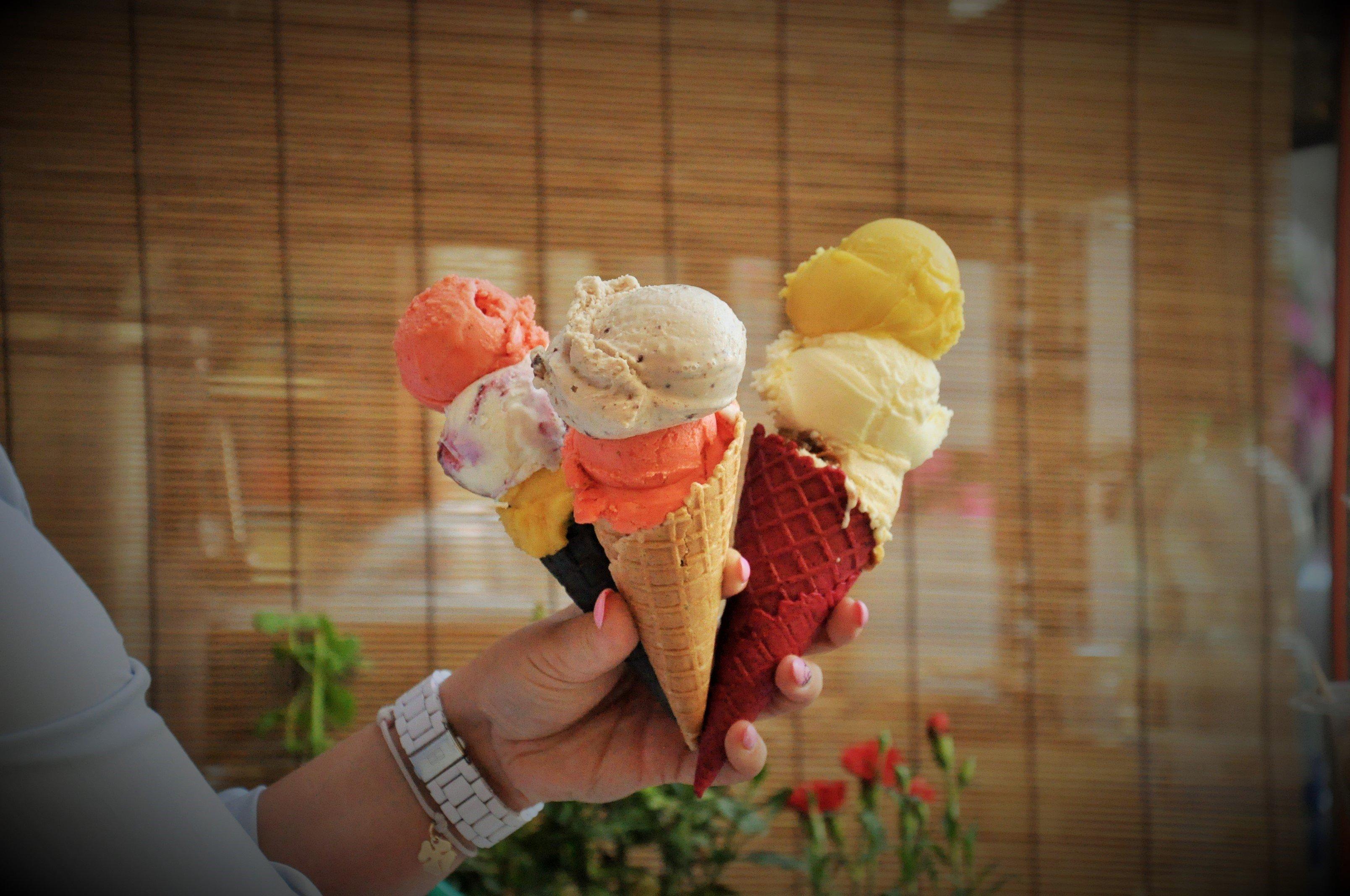 Eiscafe Natürliches Eis