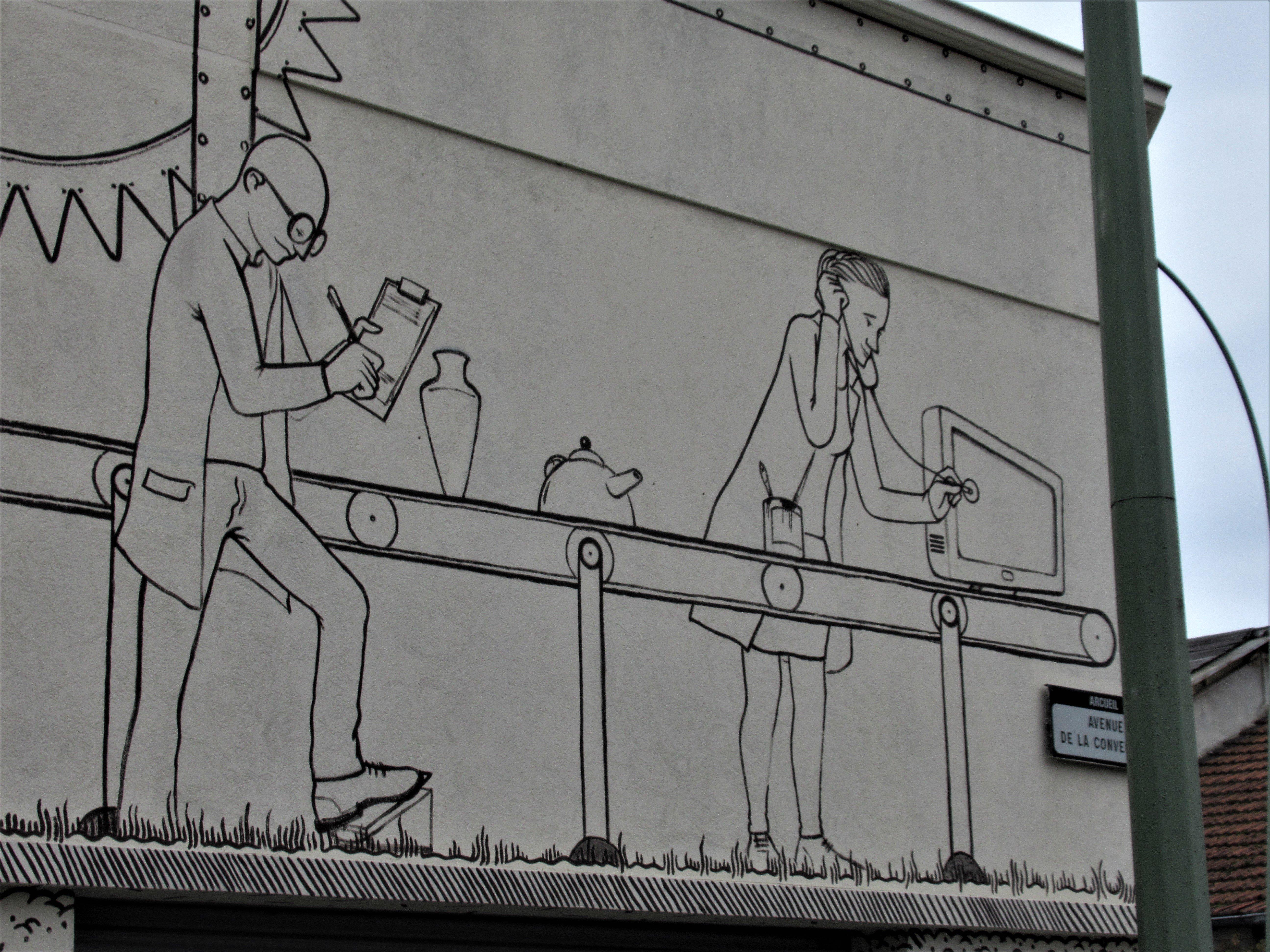 Fresque "Ressourcerie La Mine"