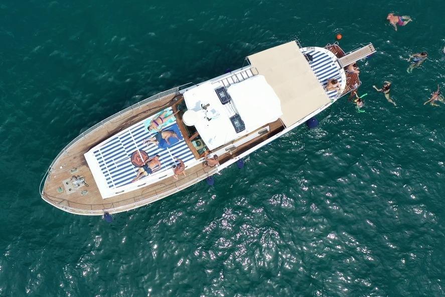 Vintage Boat from Neapolitan Dolcevita in the gulf