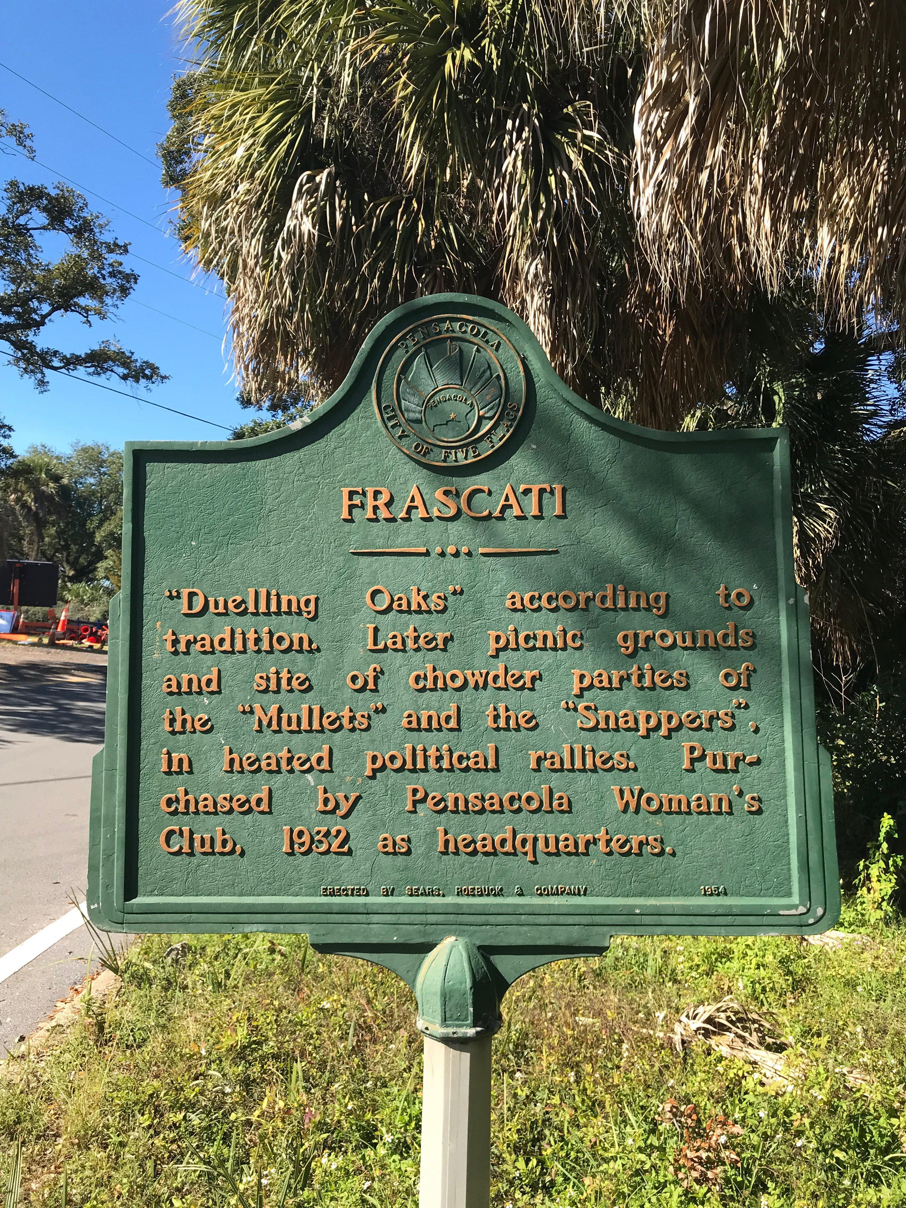 Frascati Historical Marker