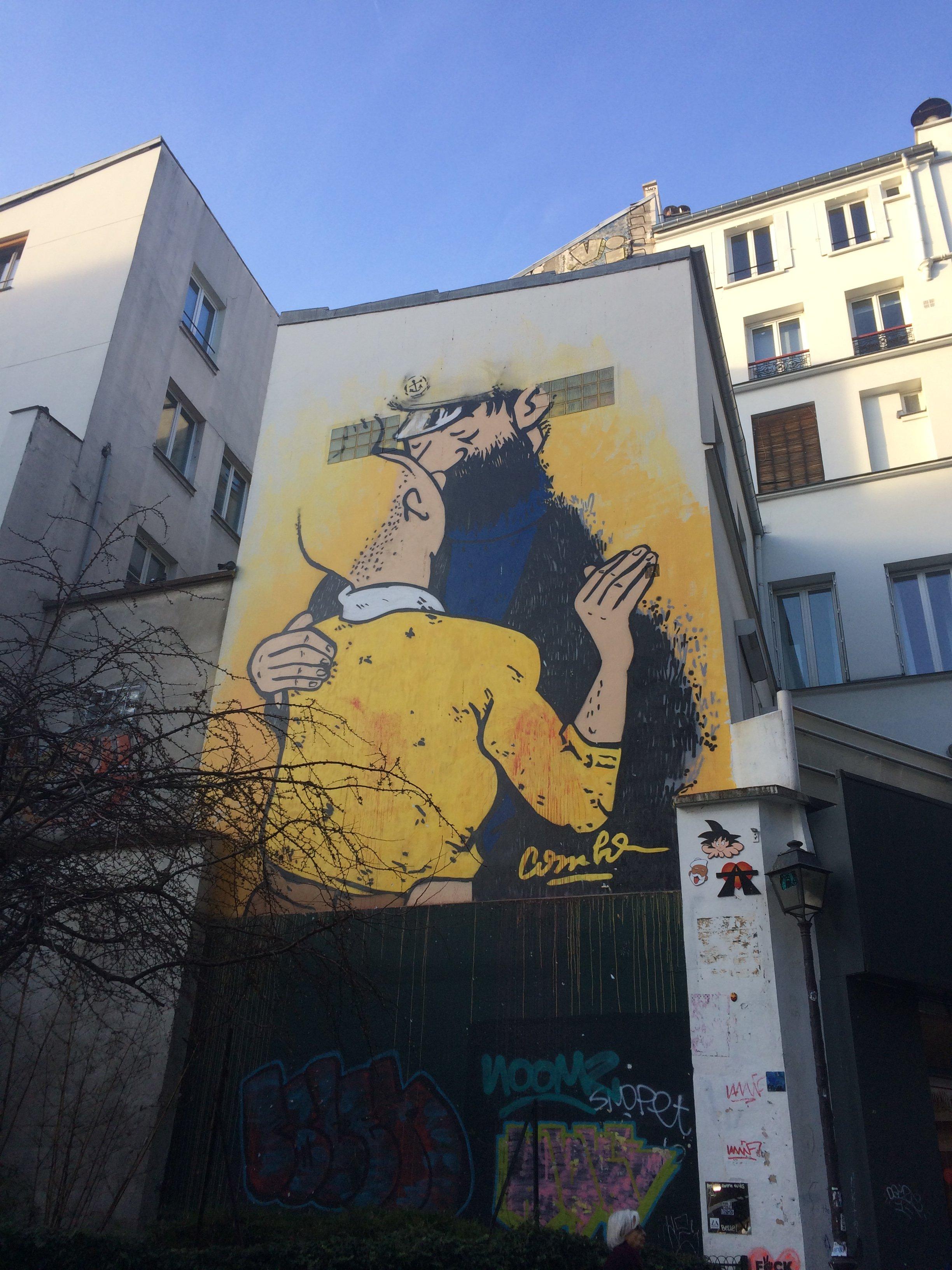 Tintin et le Capitaine Haddock.