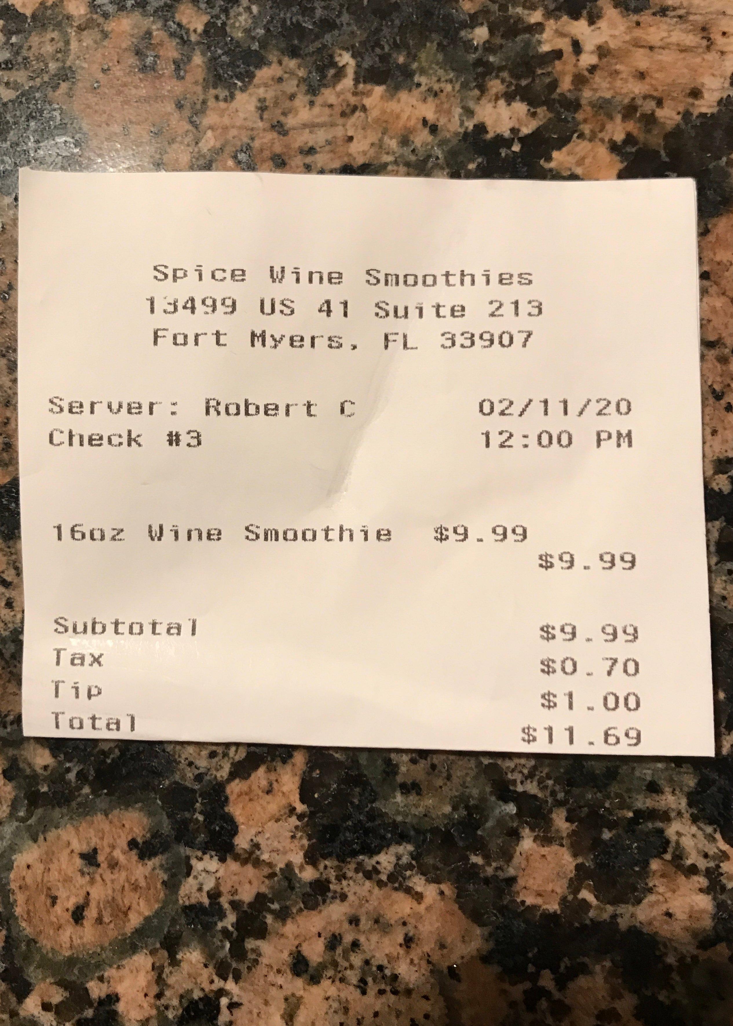 Spice Wine Smoothies