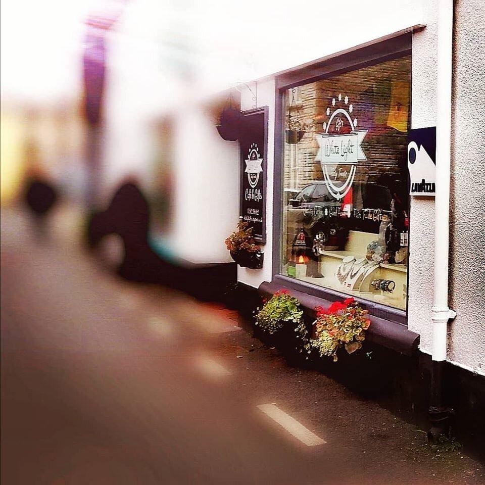 White Light Crystals And Coffee