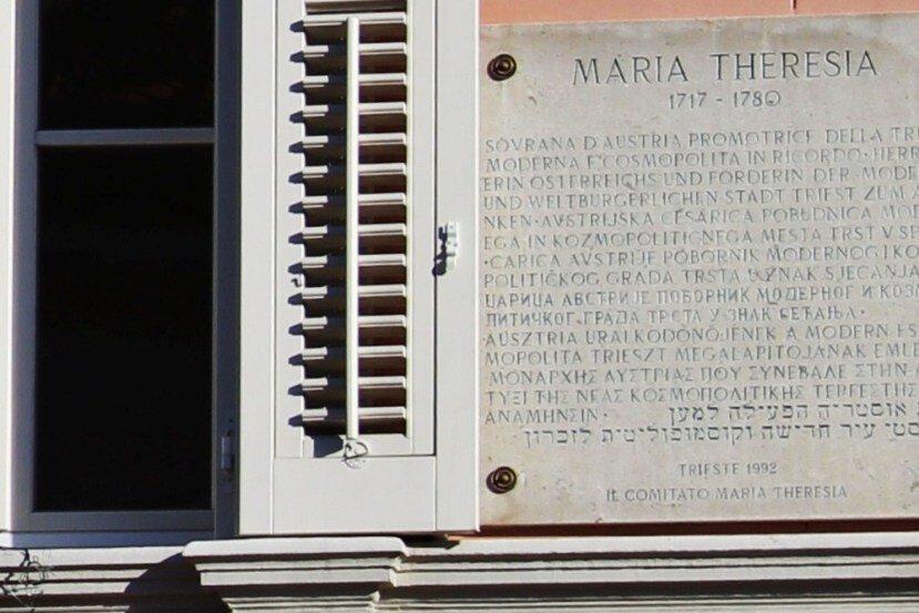 Targa in memoria dell'Imperatrice Maria Teresa