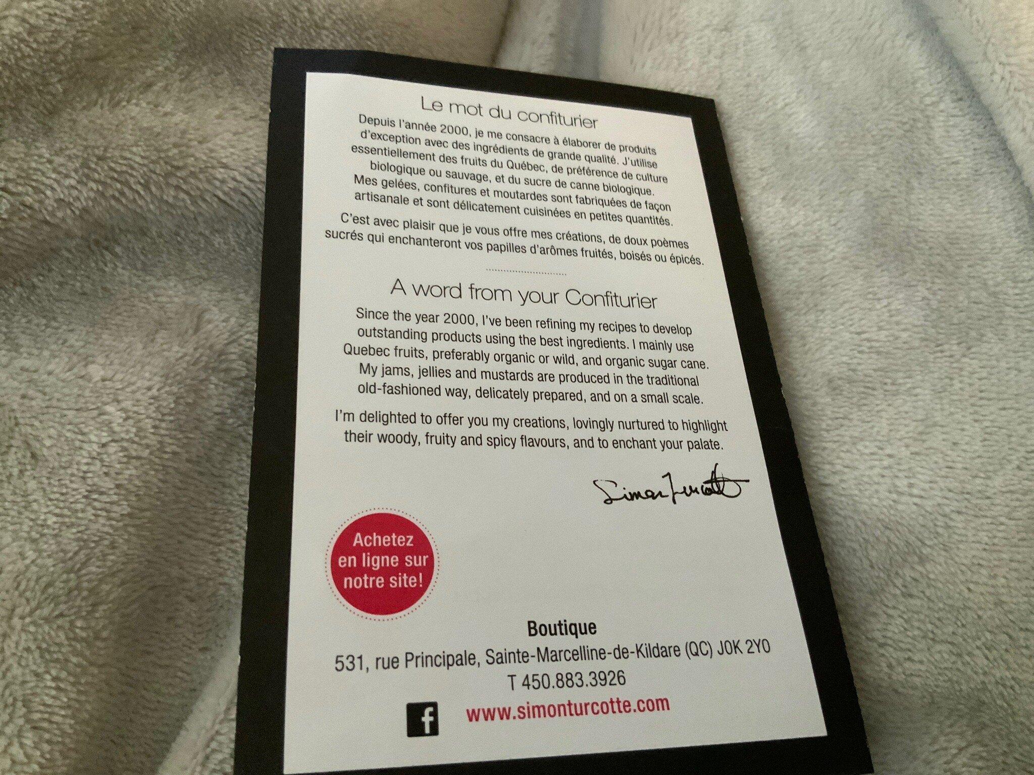 Simon Turcotte Confiturier