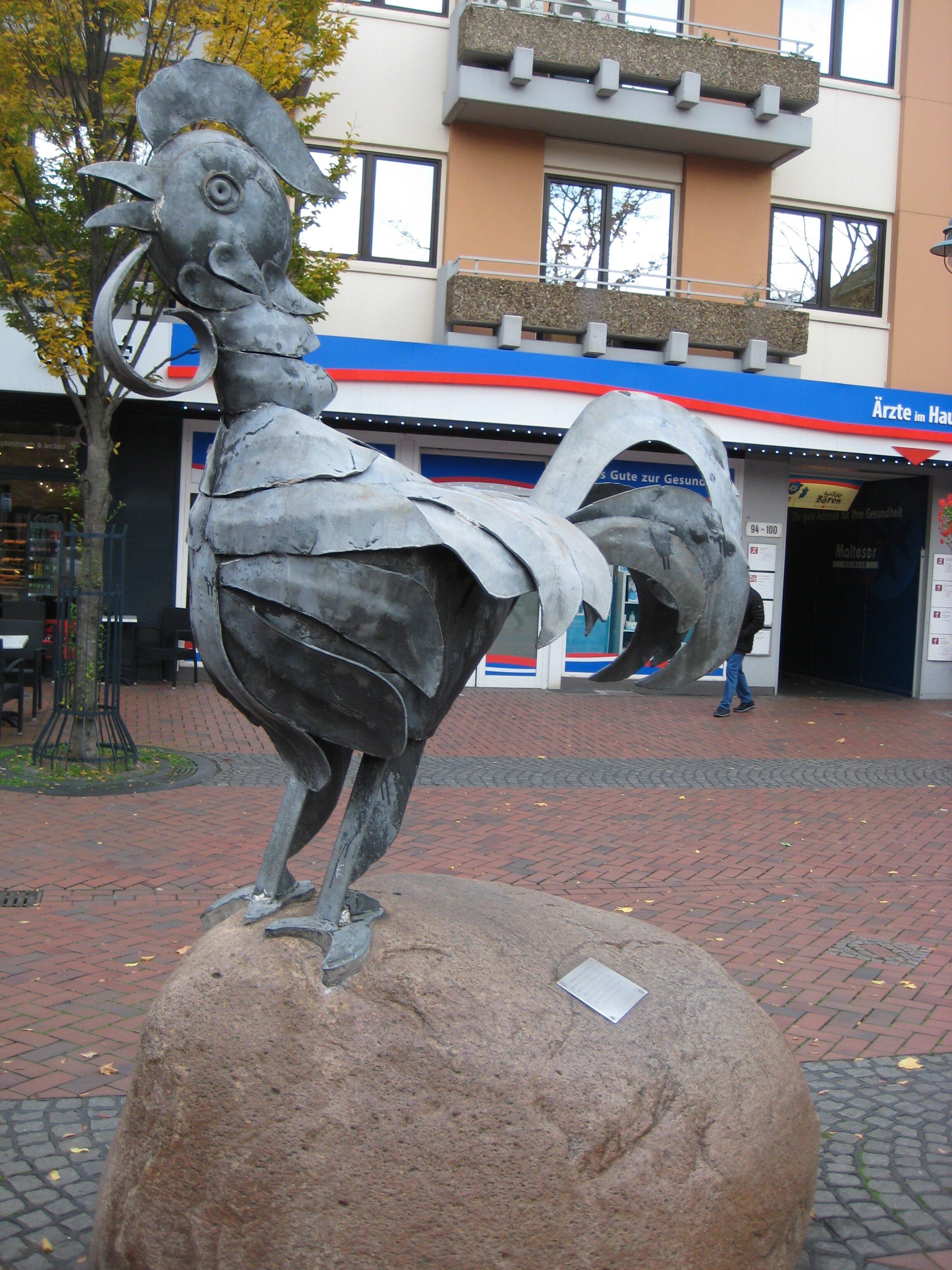 Der Meidericher " Hahn " Ein Symbol - Denkmal vom Stadtteil Duisburg
