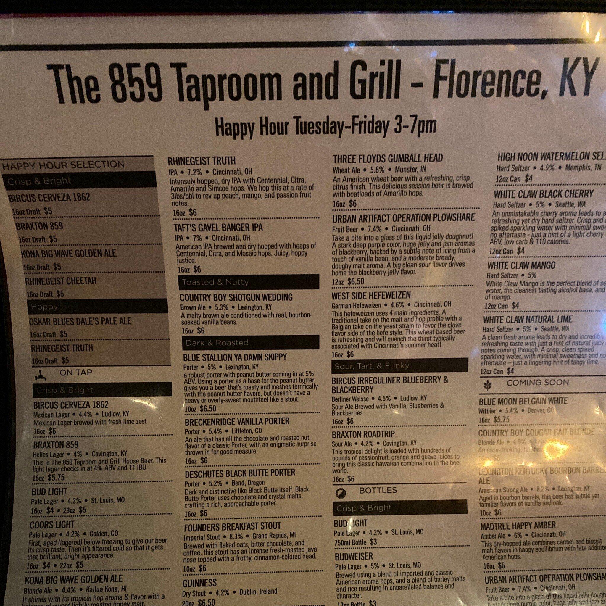 The 859 Taproom and Grill