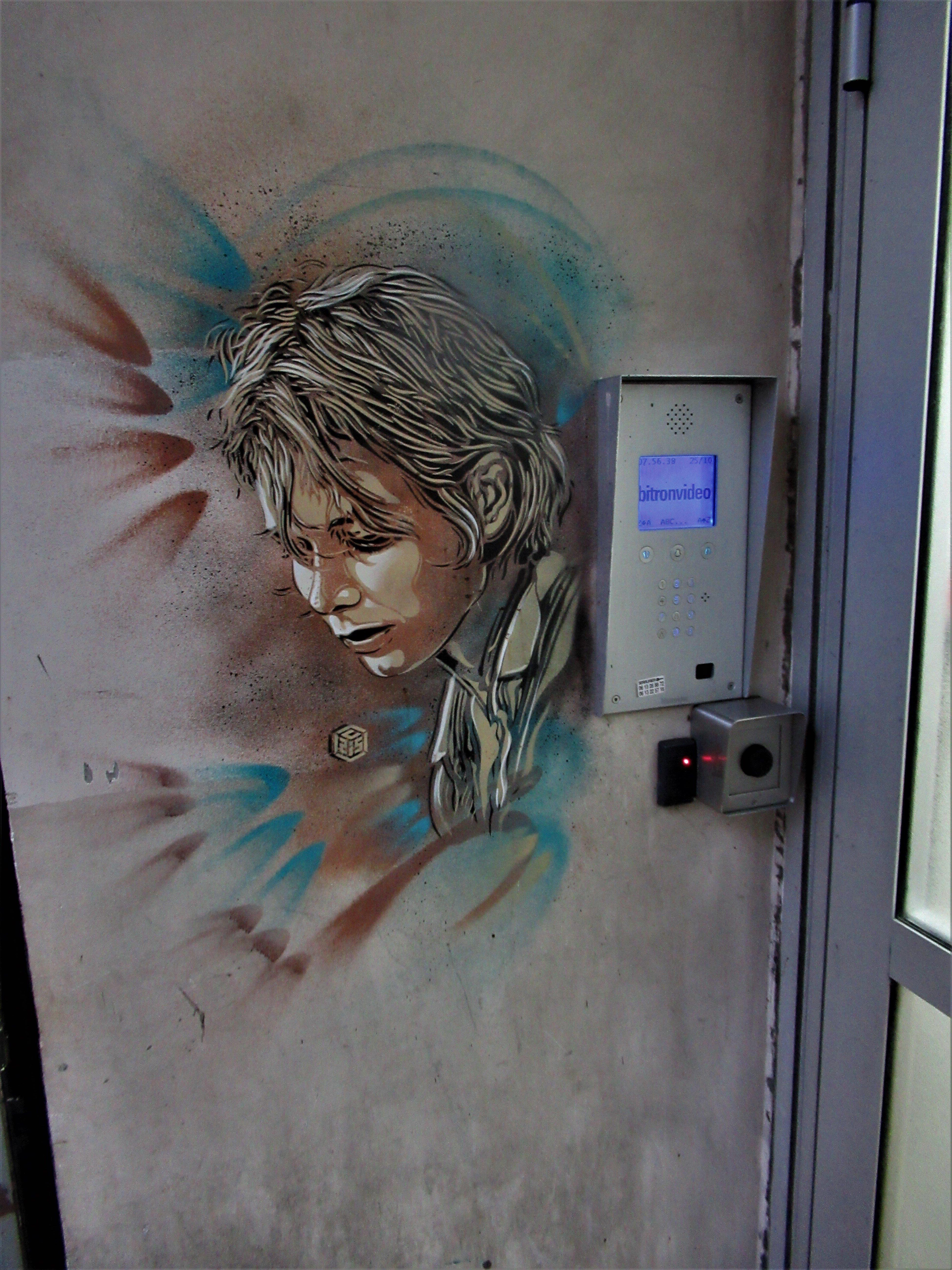 Fresque "la Fille À L'interphone"