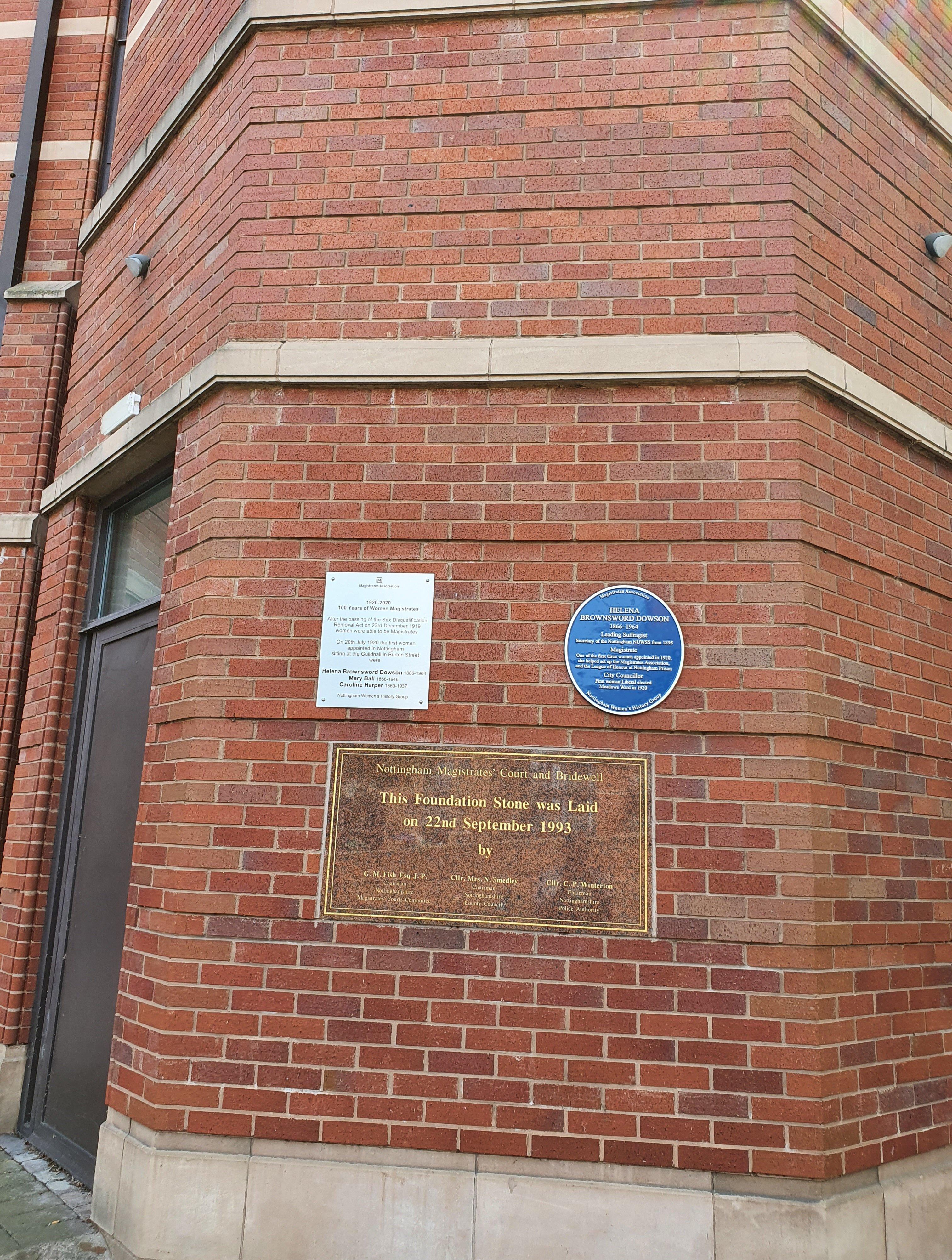 Helena Brownsword Dowson Blue Plaque