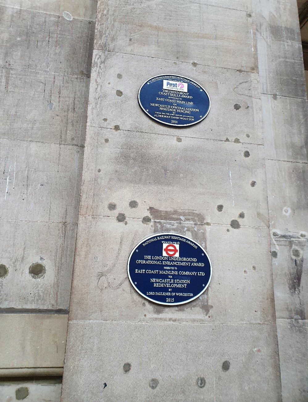 Newcastle Central Station 150th Anniversary Blue Plaque
