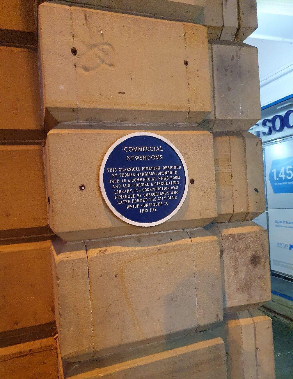 Commercial Newsroom Blue Plaque