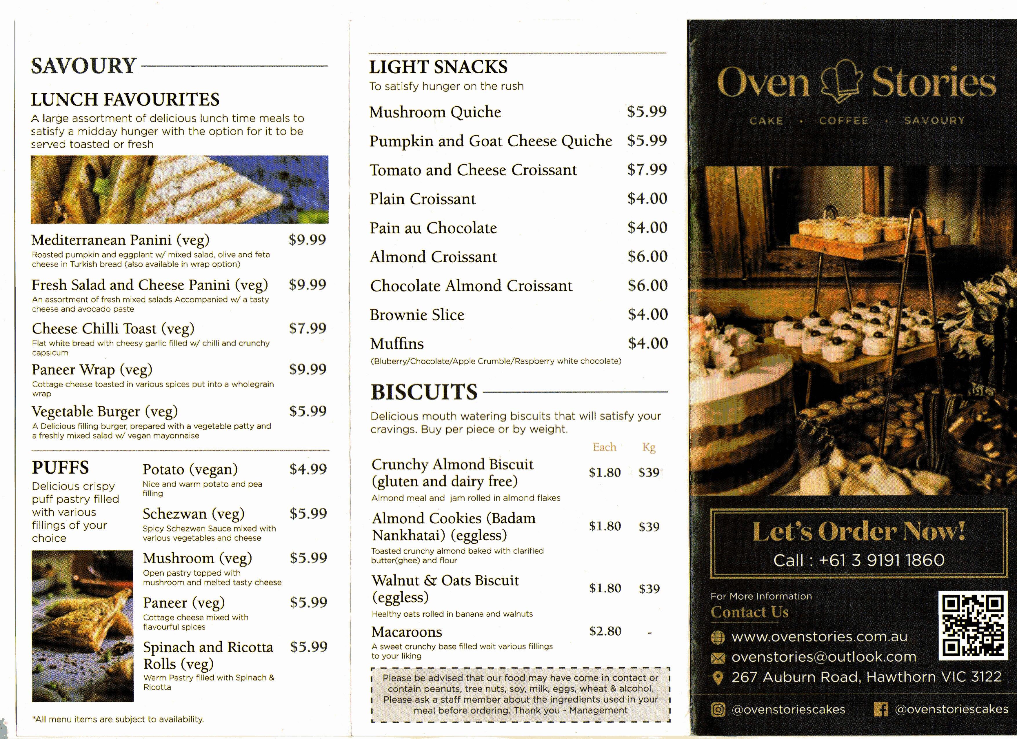 Oven Stories Cake Coffee Savoury