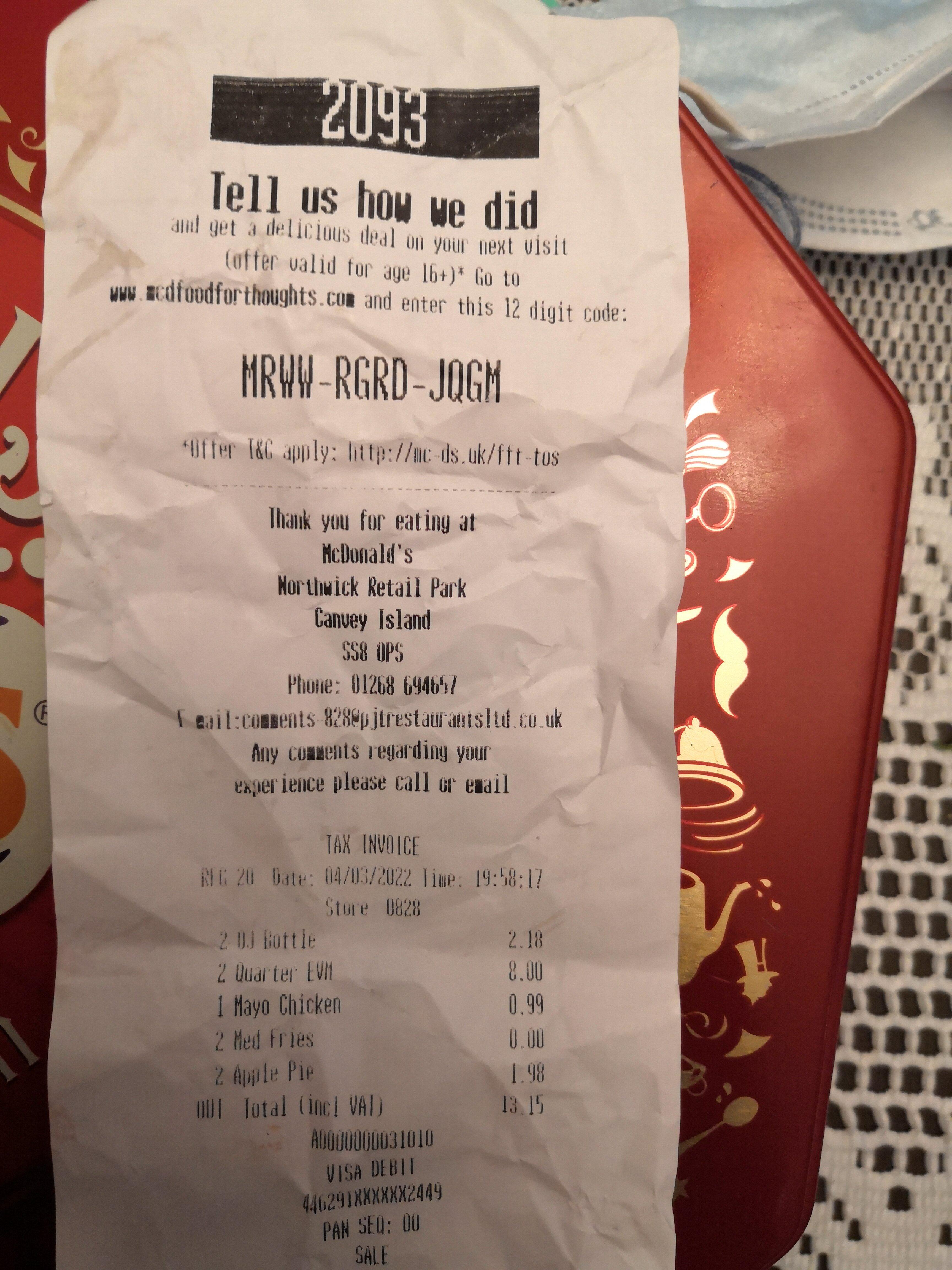 Morrisons Canvey Island Cafe