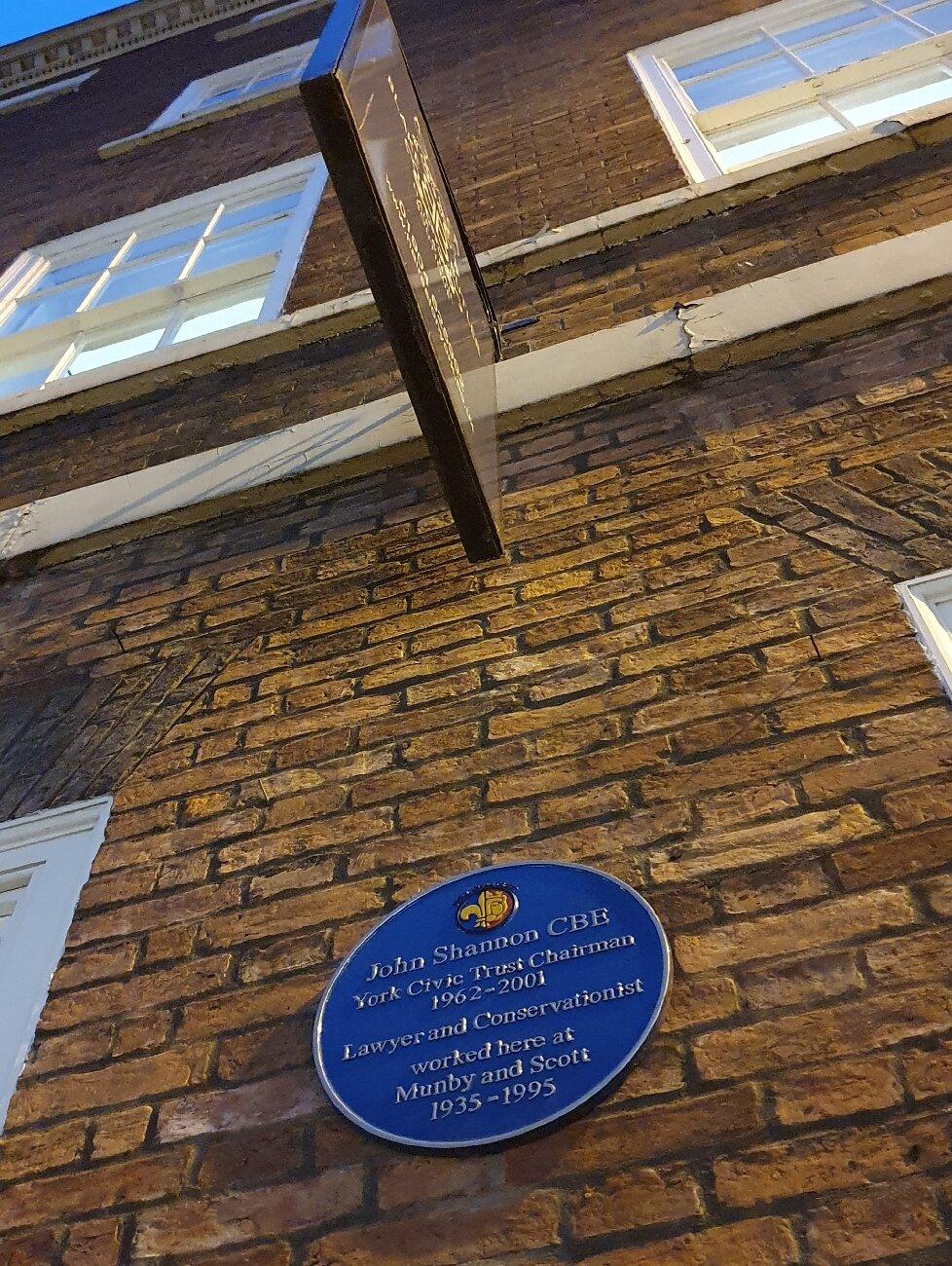 John Shannon Blue Plaque