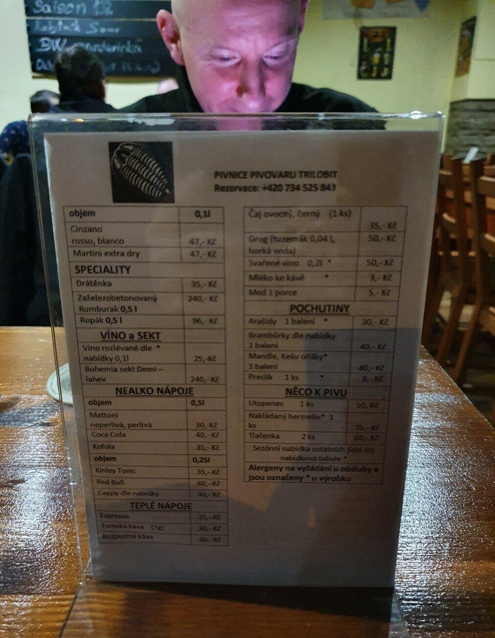 Pivnice Pivovaru Trilobit