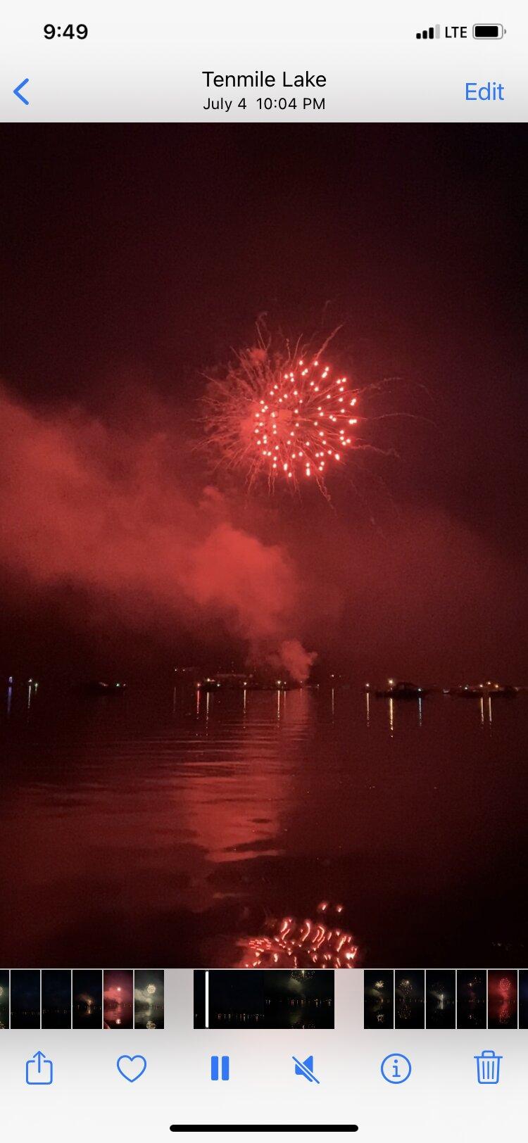 Tenmile Lake 4th Of July Fireworks