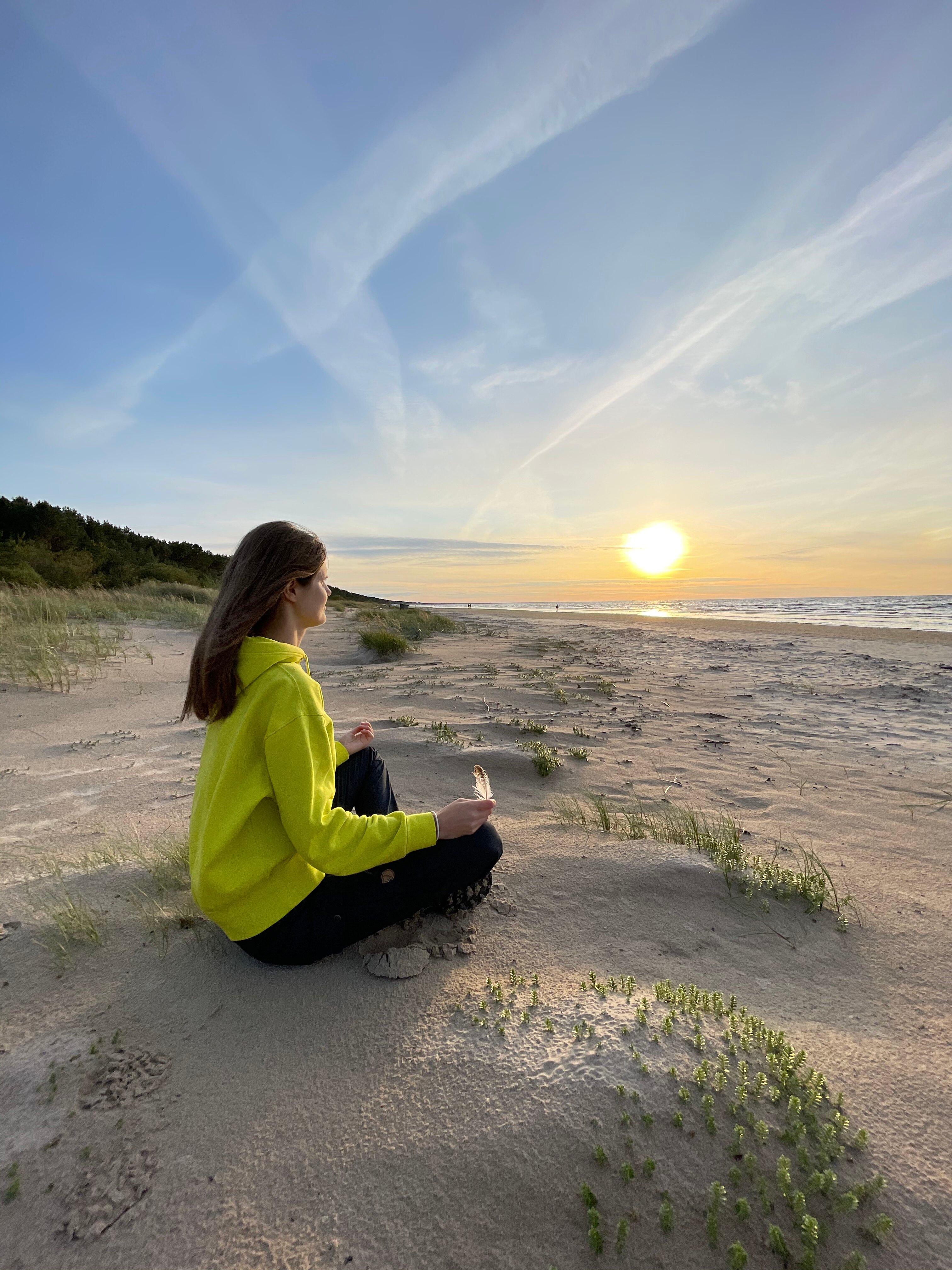 Meditation By The Beach In Jurmala